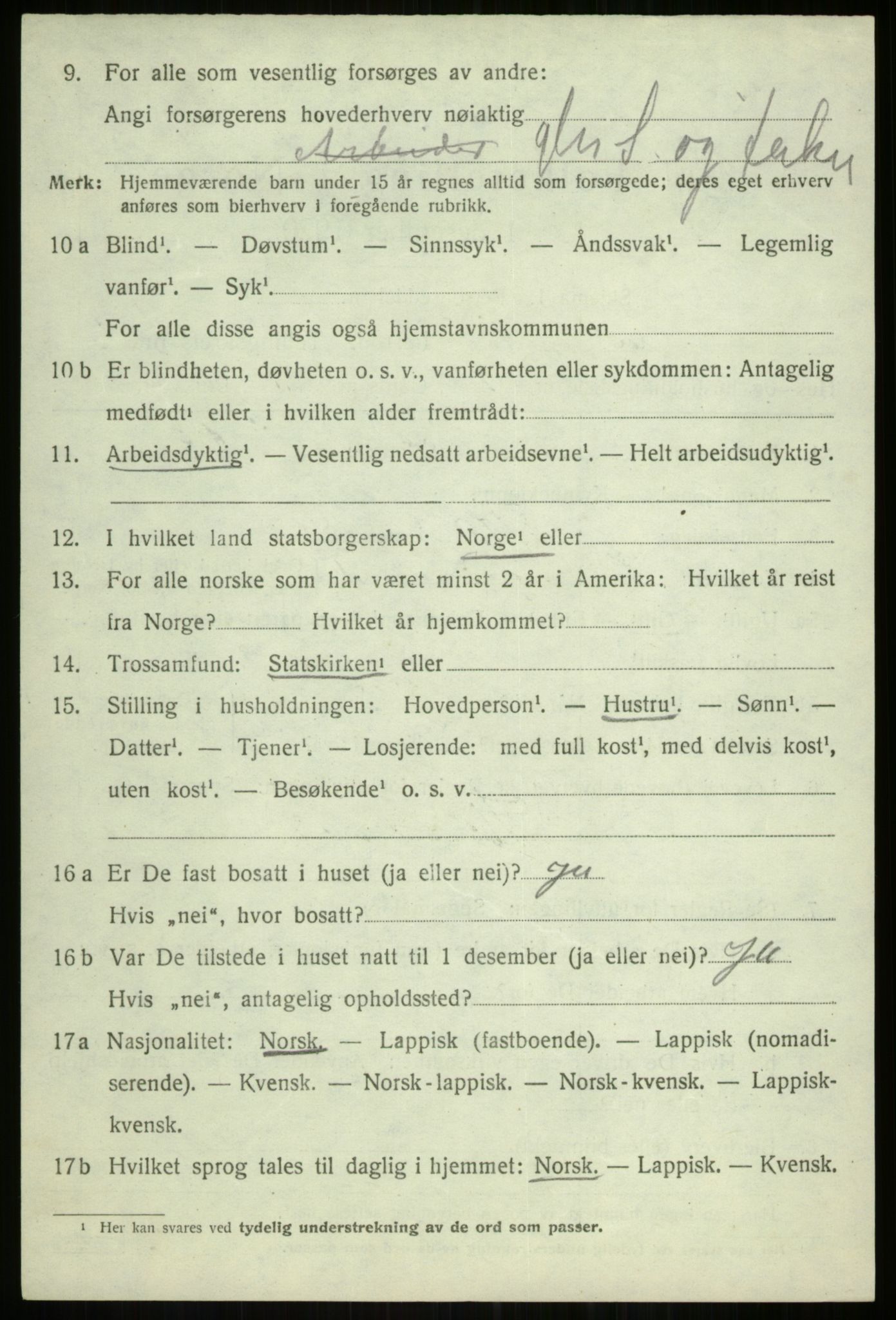SATØ, 1920 census for Tromsøysund, 1920, p. 4725