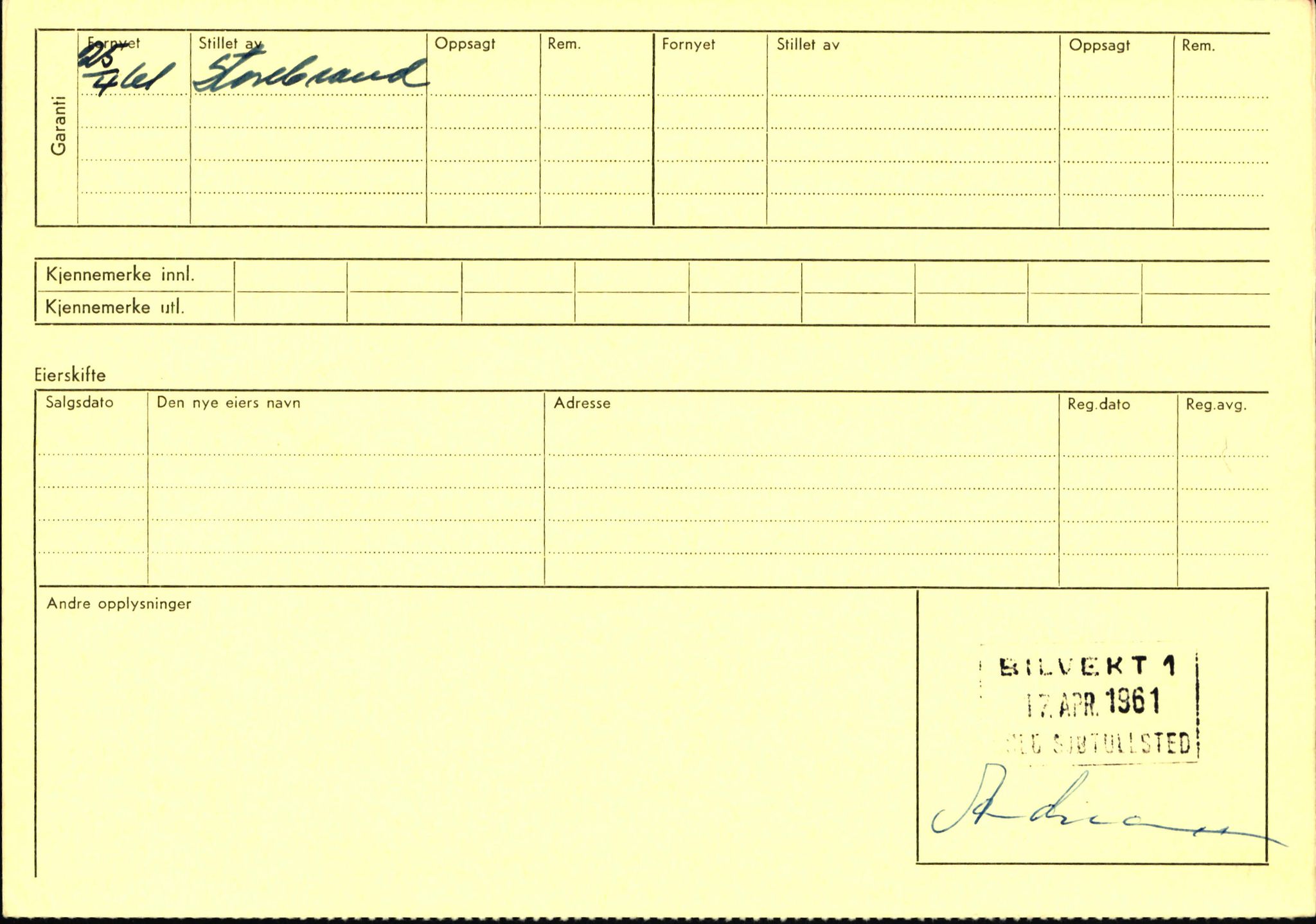 Statens vegvesen, Sogn og Fjordane vegkontor, AV/SAB-A-5301/4/F/L0004: Registerkort utmeldte Fjordane S2500-2700, S7200-7899, 1930-1961, p. 42