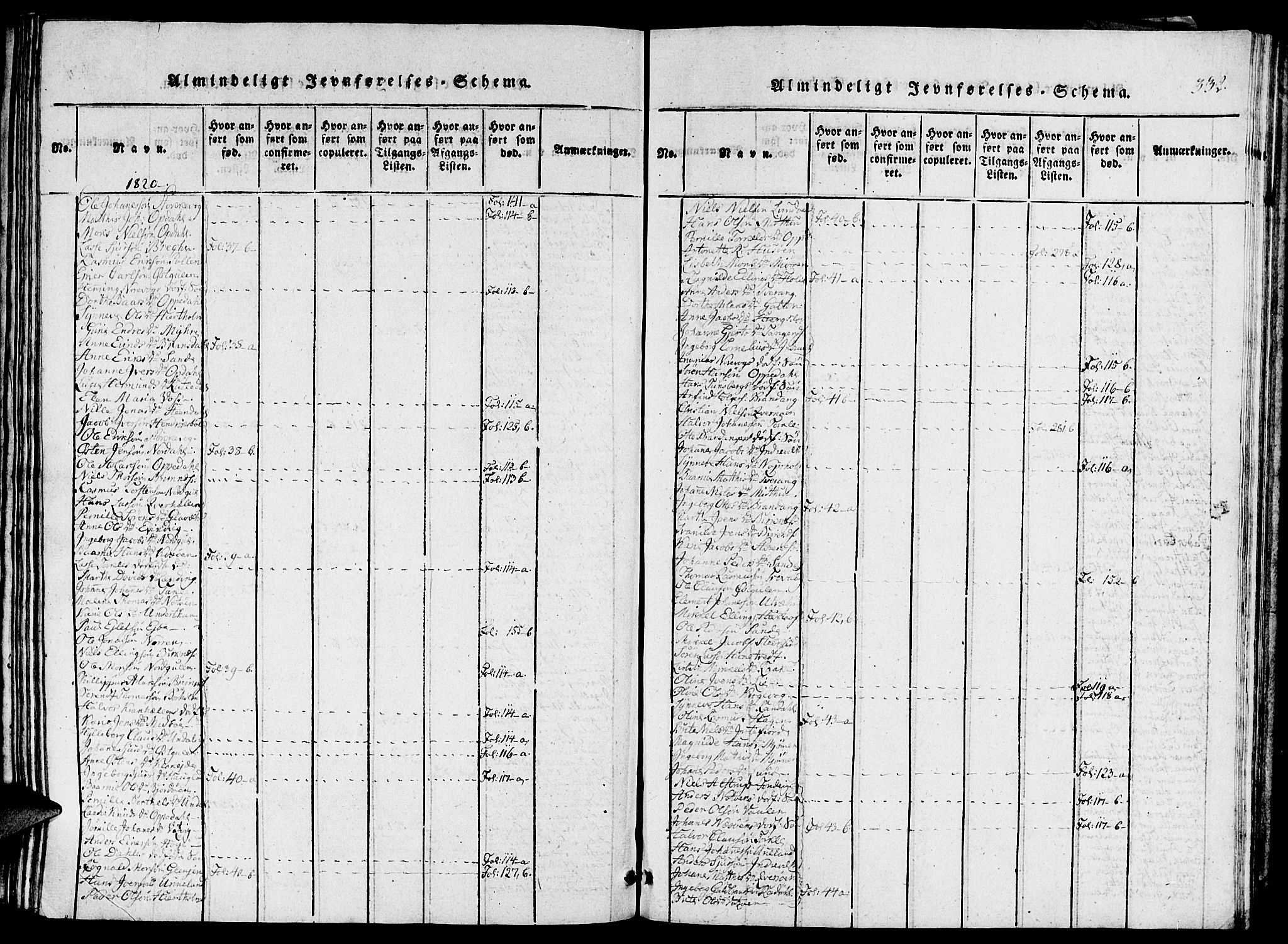 Gulen sokneprestembete, SAB/A-80201/H/Haa/Haaa/L0018: Parish register (official) no. A 18, 1816-1825, p. 332