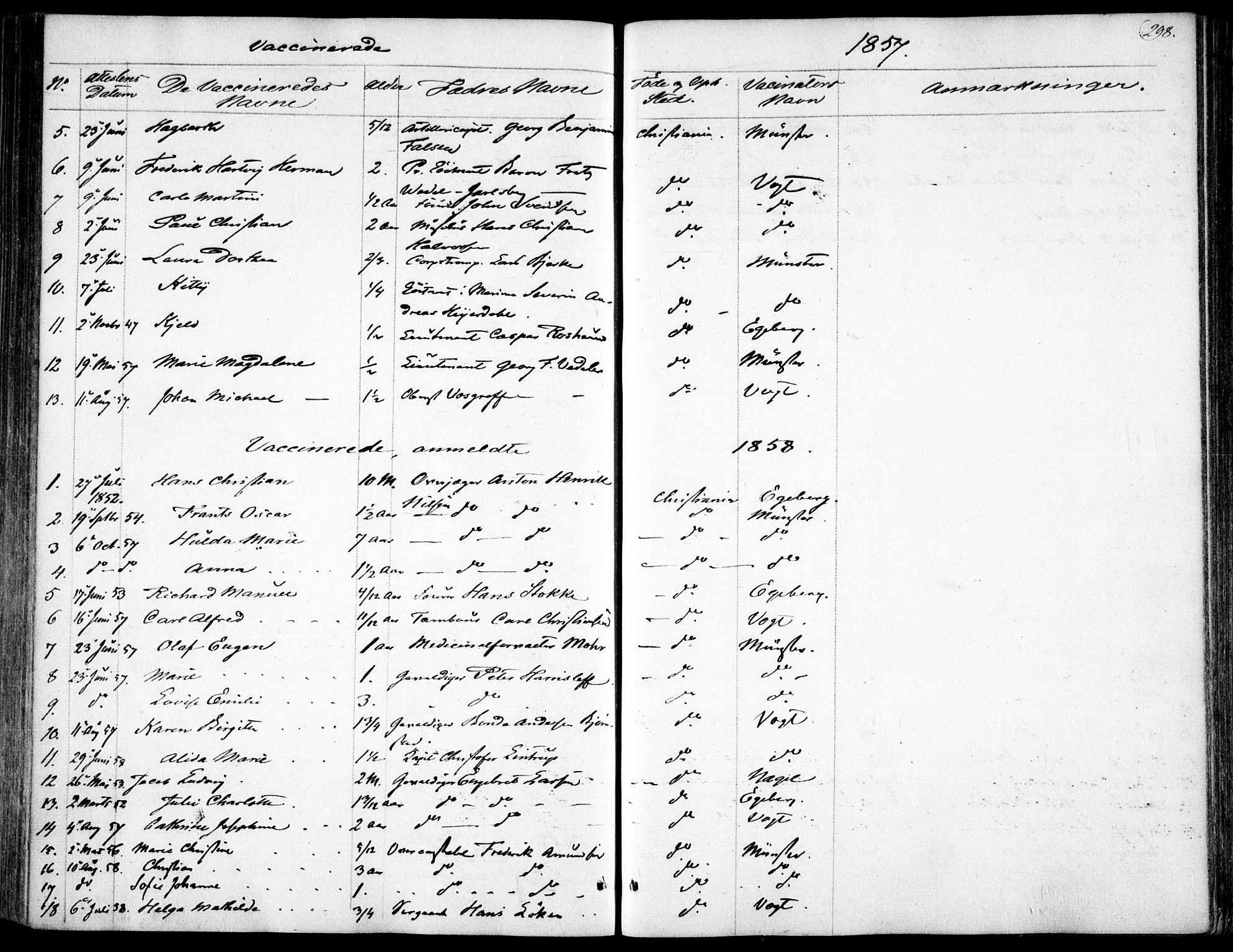Garnisonsmenigheten Kirkebøker, SAO/A-10846/F/Fa/L0009: Parish register (official) no. 9, 1842-1859, p. 298