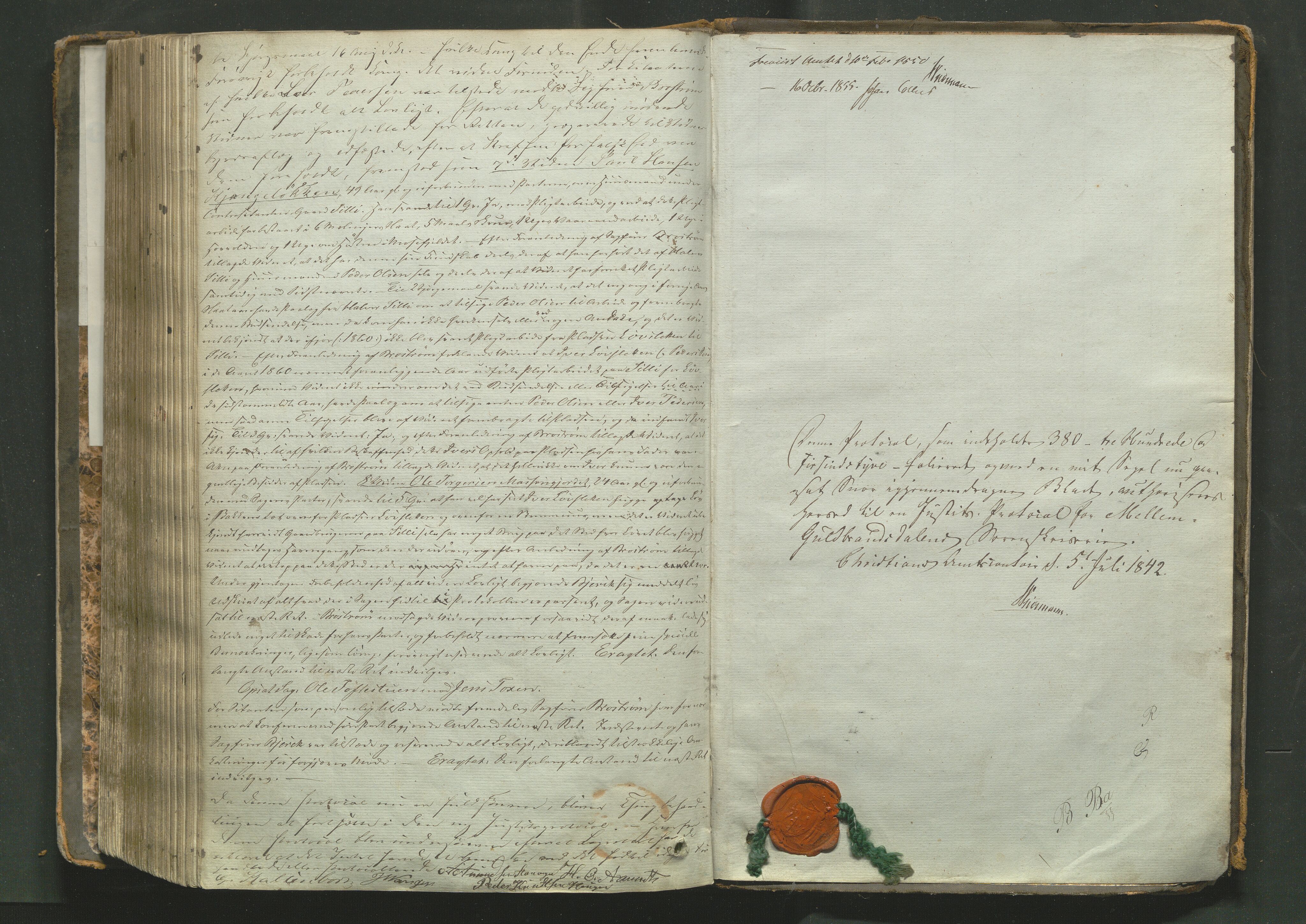 Mellom-Gudbrandsdal sorenskriveri, AV/SAH-TING-038/G/Gb/L0002: Tingbok, 1849-1861, p. 380b-381a
