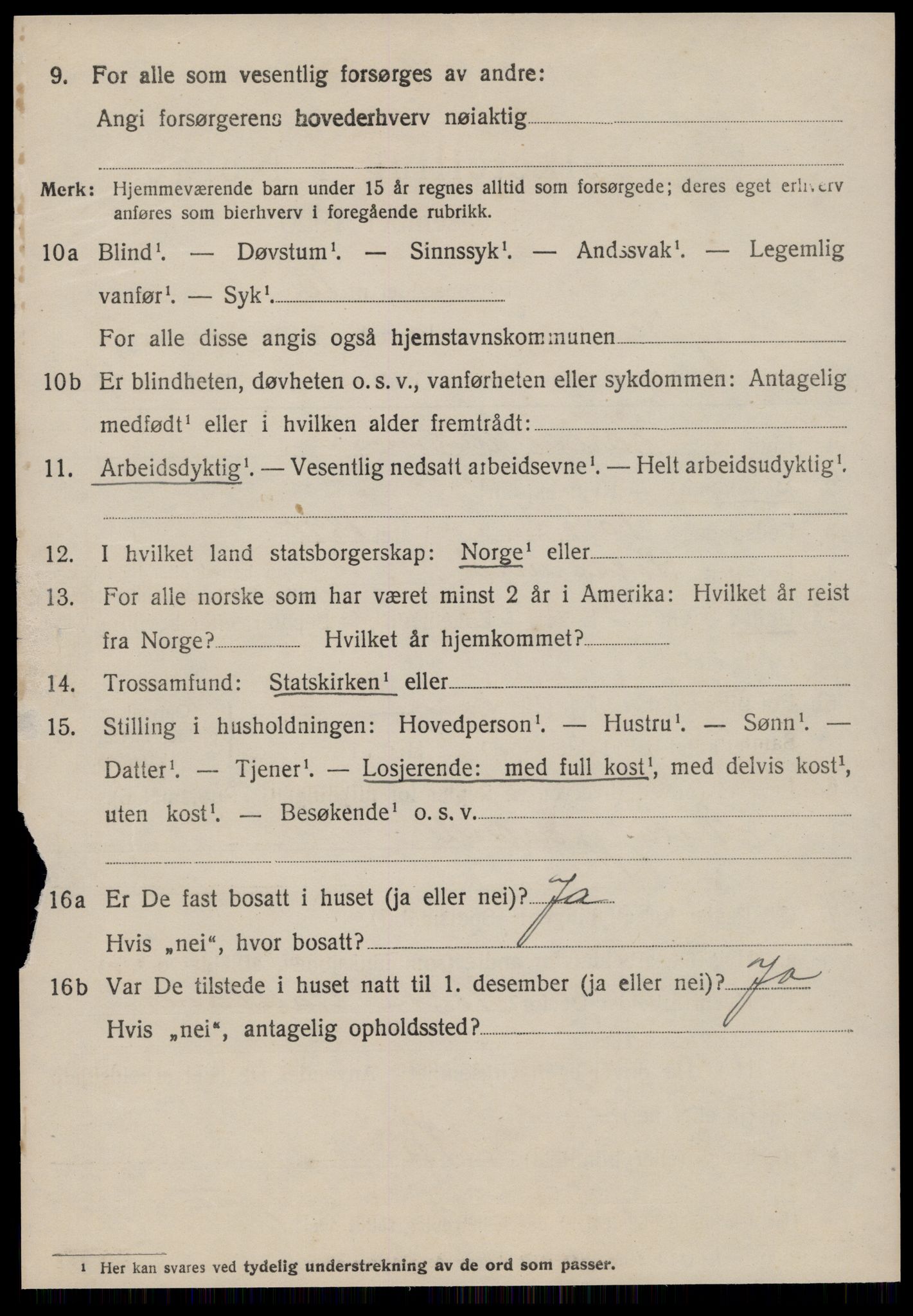 SAT, 1920 census for Grytten, 1920, p. 5891