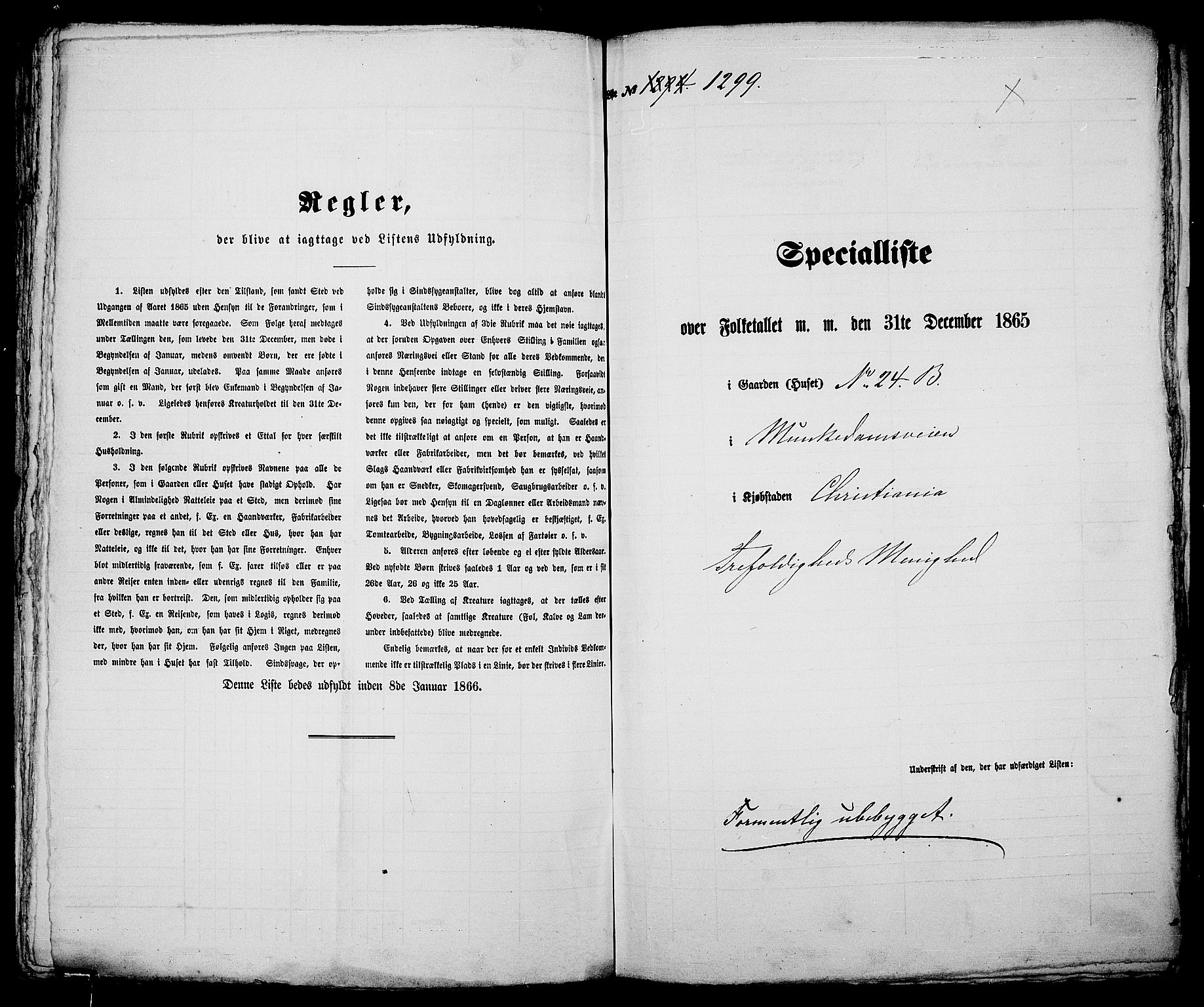 RA, 1865 census for Kristiania, 1865, p. 2946