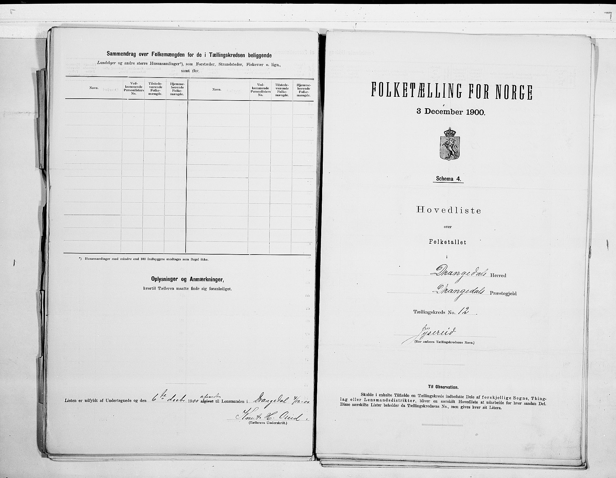 SAKO, 1900 census for Drangedal, 1900, p. 28