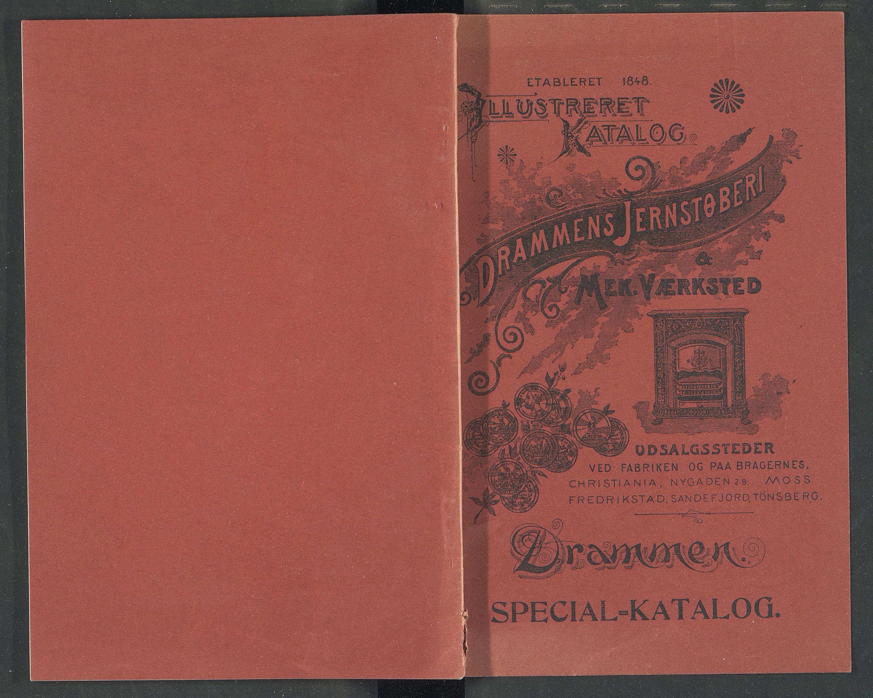 Næs Jernverksmuseets samling av historiske ovnskataloger, NESJ/NJM-006/01/L0031: Drammens Jernstøberi & Mek. Værksted Special-Katalog, 1900-1950