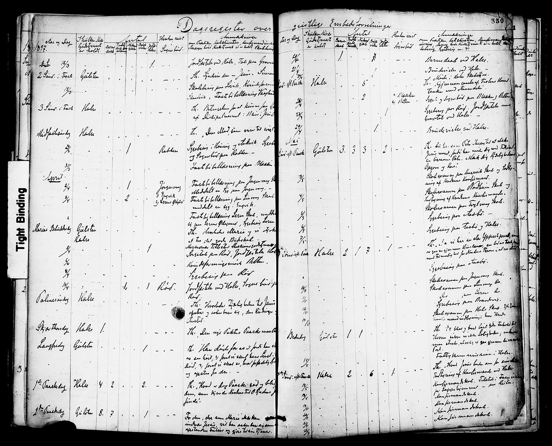Ministerialprotokoller, klokkerbøker og fødselsregistre - Møre og Romsdal, SAT/A-1454/576/L0885: Parish register (official) no. 576A03, 1880-1898, p. 350