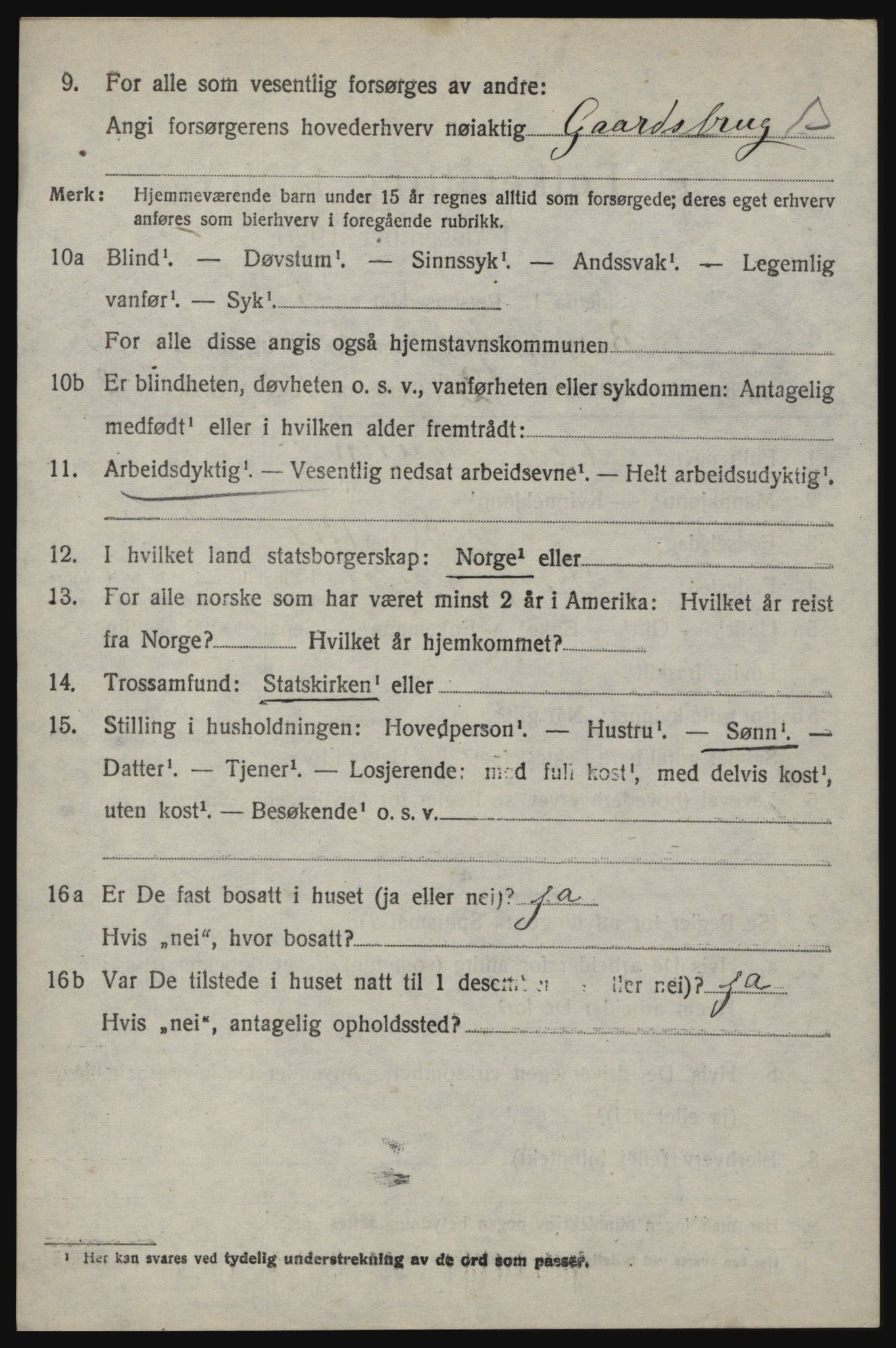 SAO, 1920 census for Berg, 1920, p. 9250