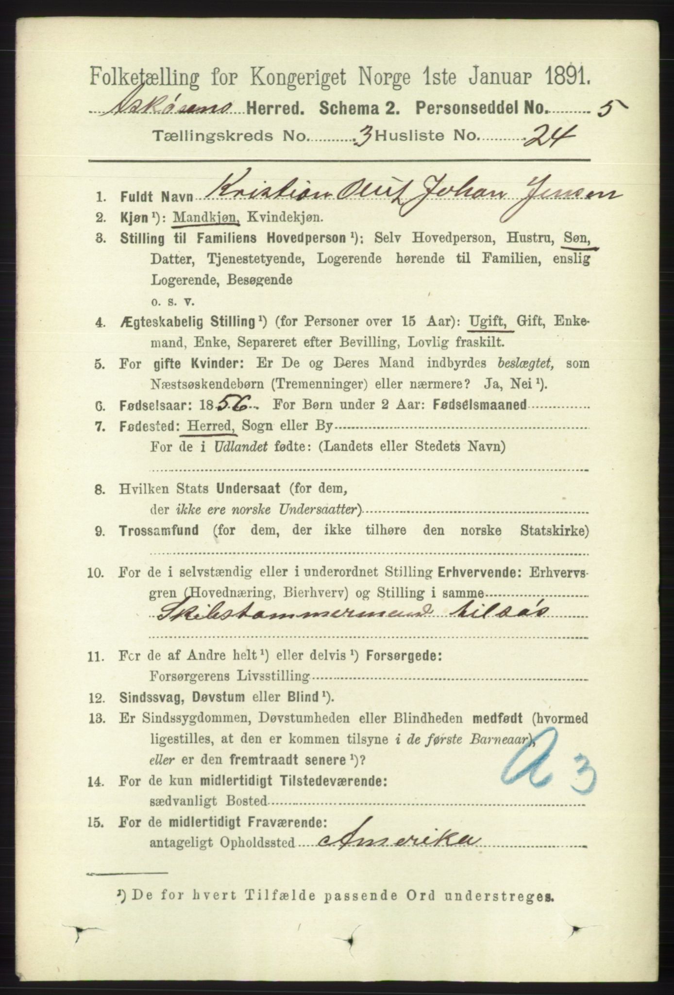 RA, 1891 census for 1247 Askøy, 1891, p. 2198