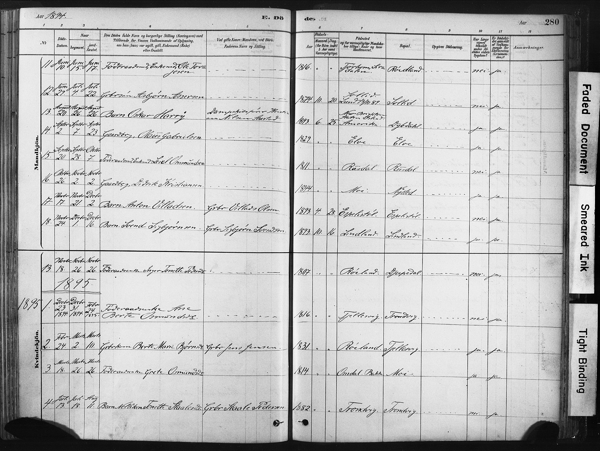 Lund sokneprestkontor, SAST/A-101809/S06/L0011: Parish register (official) no. A 10, 1877-1904, p. 280