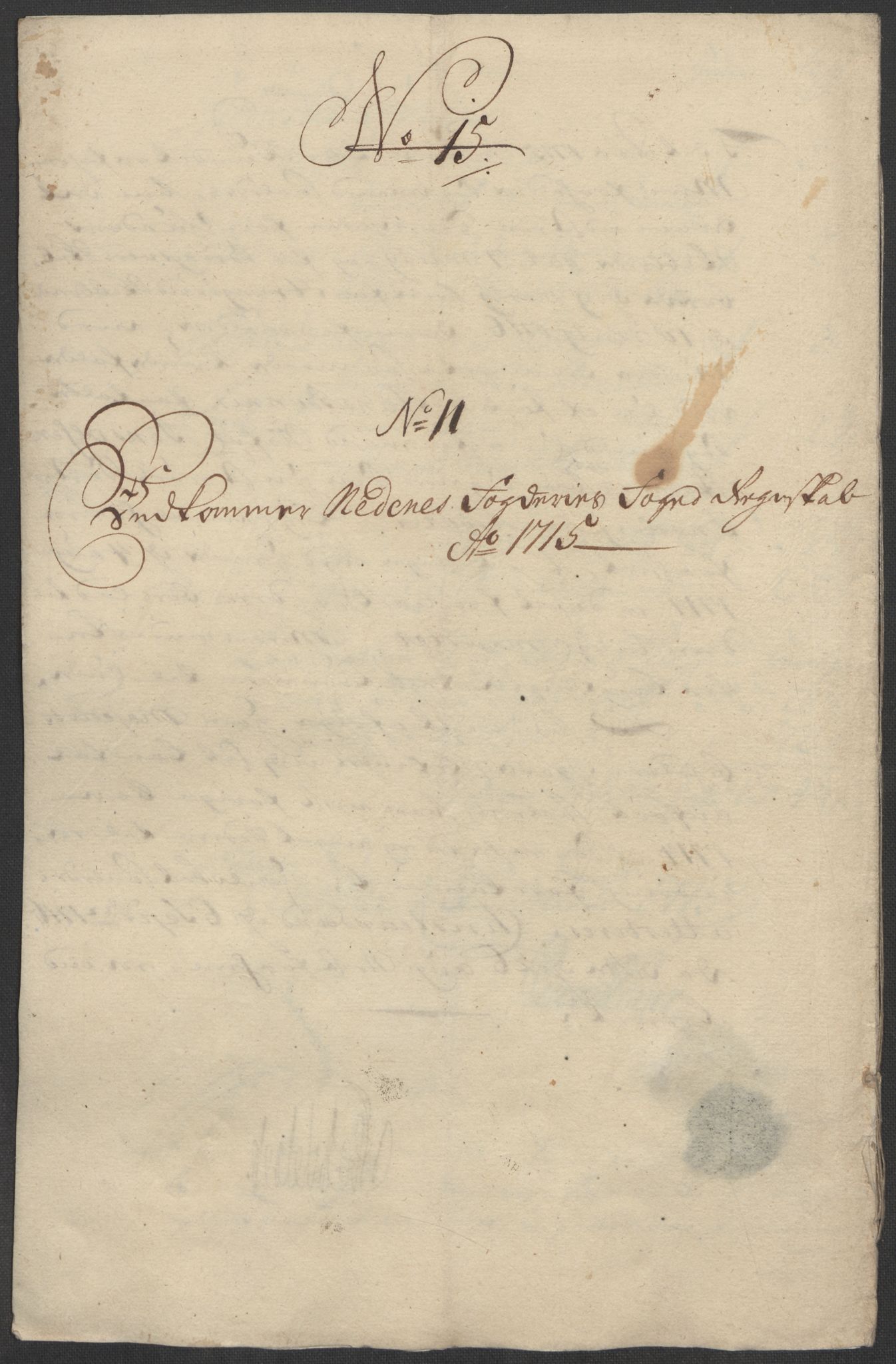 Rentekammeret inntil 1814, Reviderte regnskaper, Fogderegnskap, AV/RA-EA-4092/R39/L2323: Fogderegnskap Nedenes, 1715, p. 129