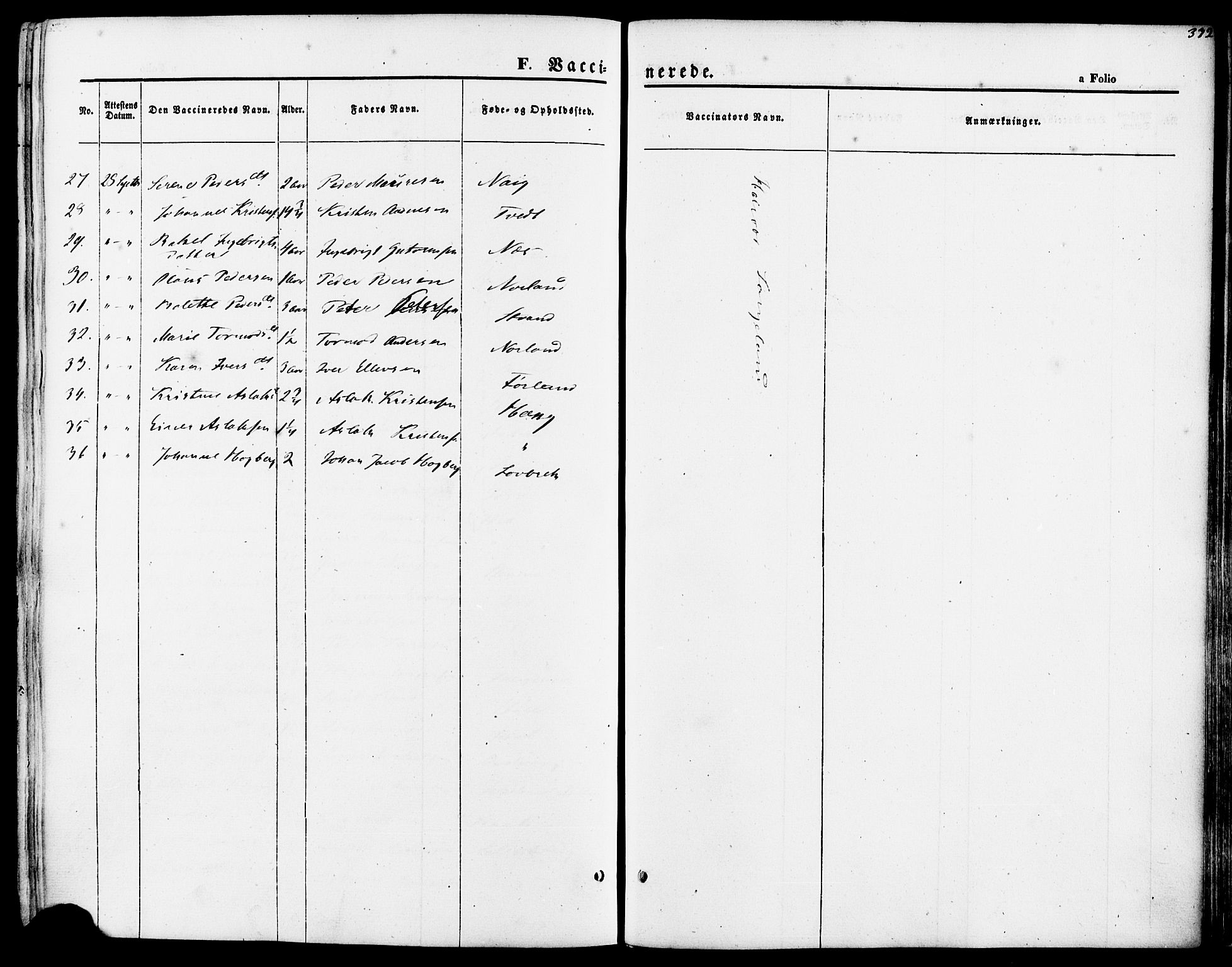 Strand sokneprestkontor, AV/SAST-A-101828/H/Ha/Haa/L0007: Parish register (official) no. A 7, 1855-1881, p. 372