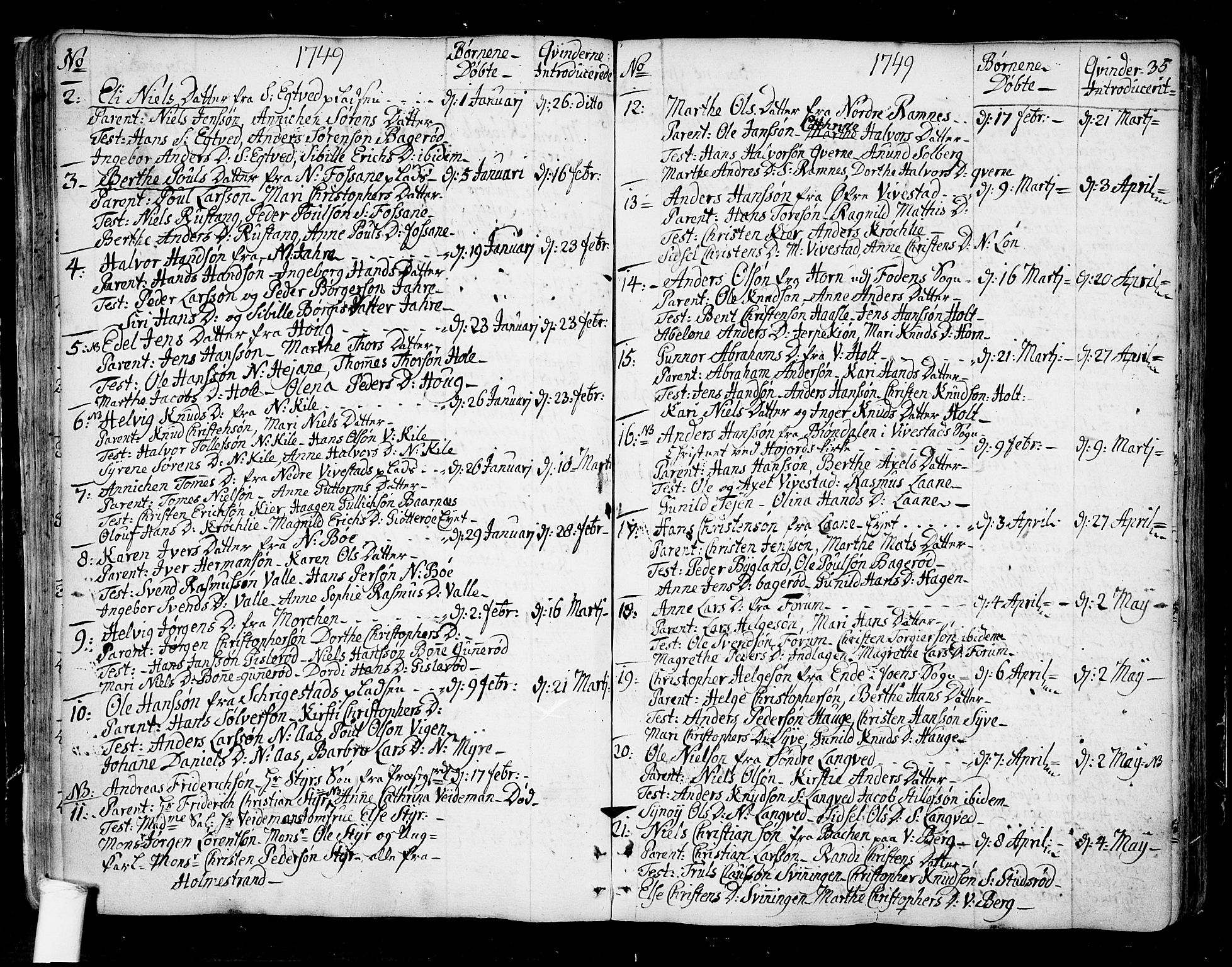 Ramnes kirkebøker, SAKO/A-314/F/Fa/L0001: Parish register (official) no. I 1, 1732-1774, p. 35