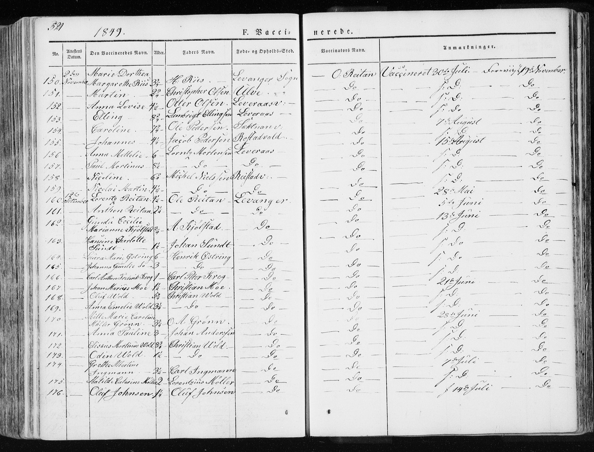 Ministerialprotokoller, klokkerbøker og fødselsregistre - Nord-Trøndelag, SAT/A-1458/717/L0154: Parish register (official) no. 717A06 /1, 1836-1849, p. 521