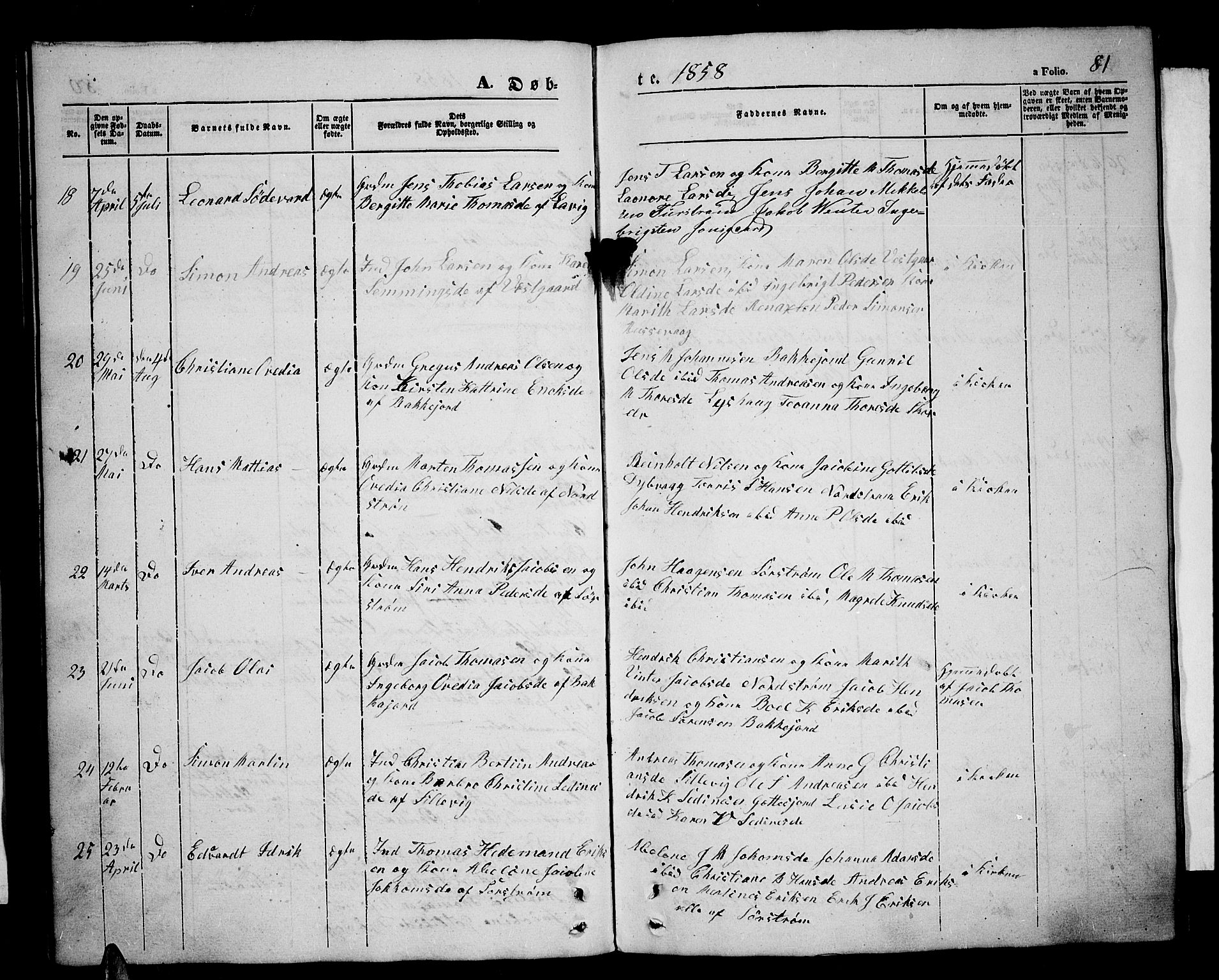 Tranøy sokneprestkontor, SATØ/S-1313/I/Ia/Iab/L0002klokker: Parish register (copy) no. 2, 1847-1860, p. 81