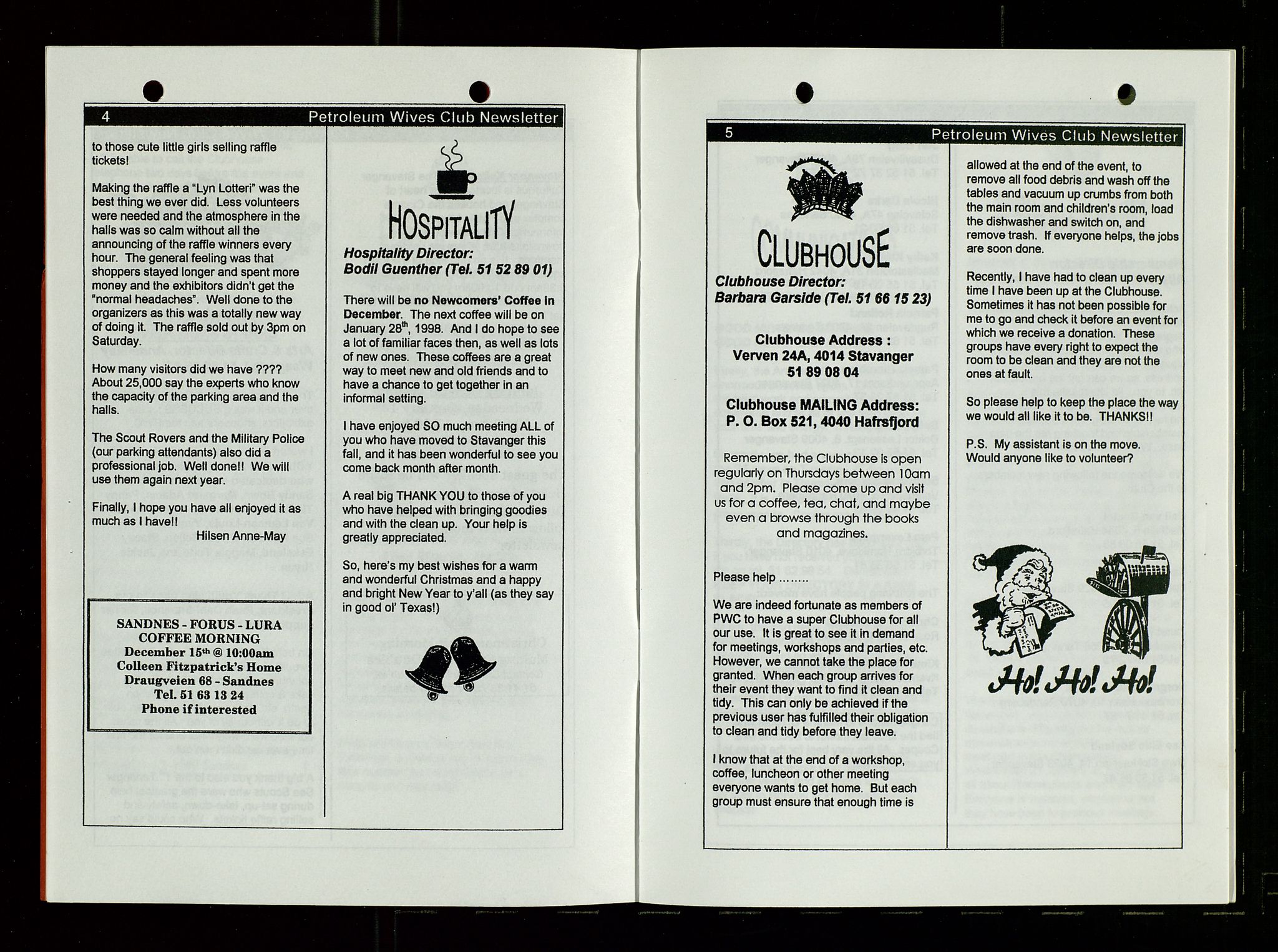 PA 1547 - Petroleum Wives Club, AV/SAST-A-101974/X/Xa/L0004: Newsletter, 1995-1997