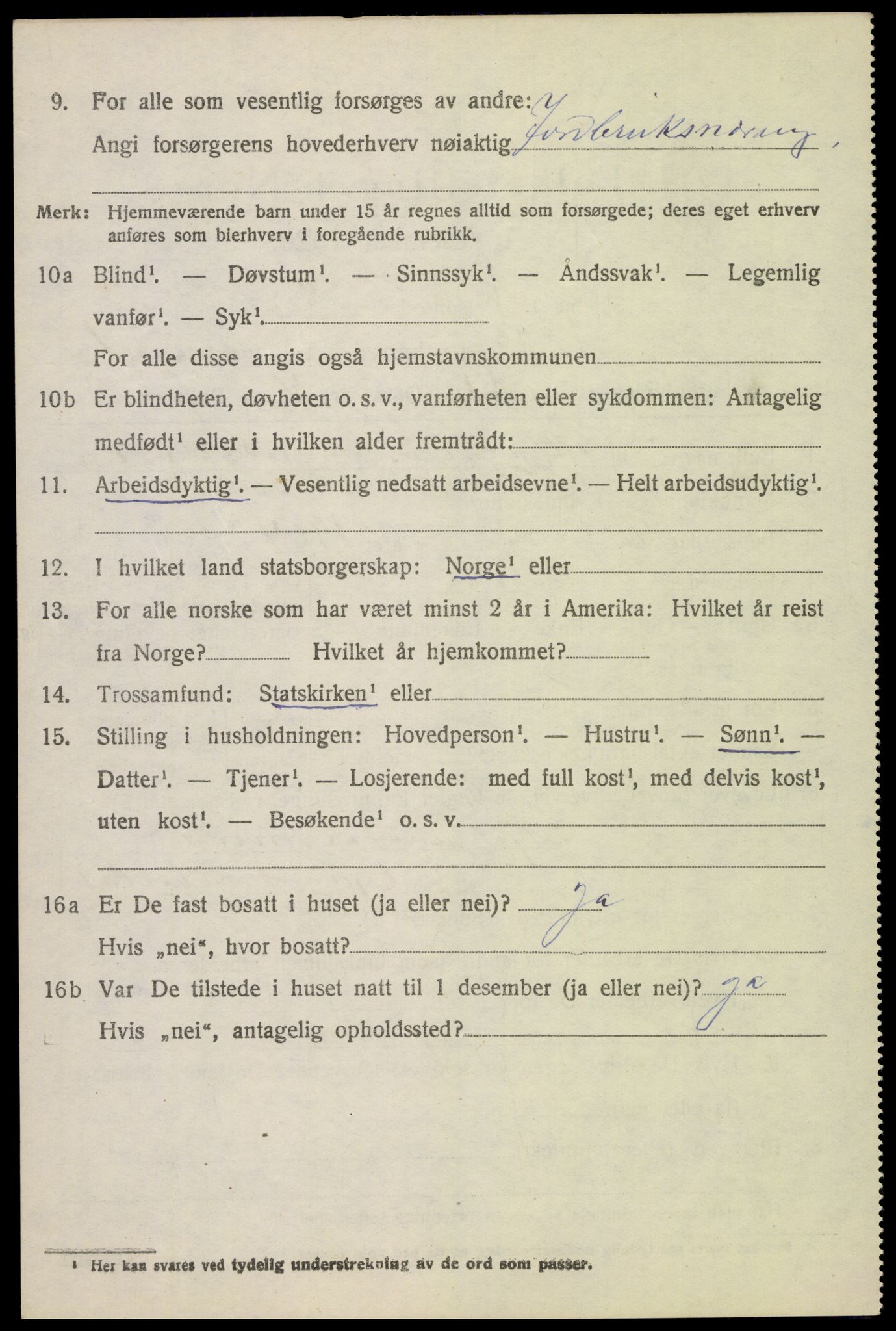 SAH, 1920 census for Biri, 1920, p. 2022