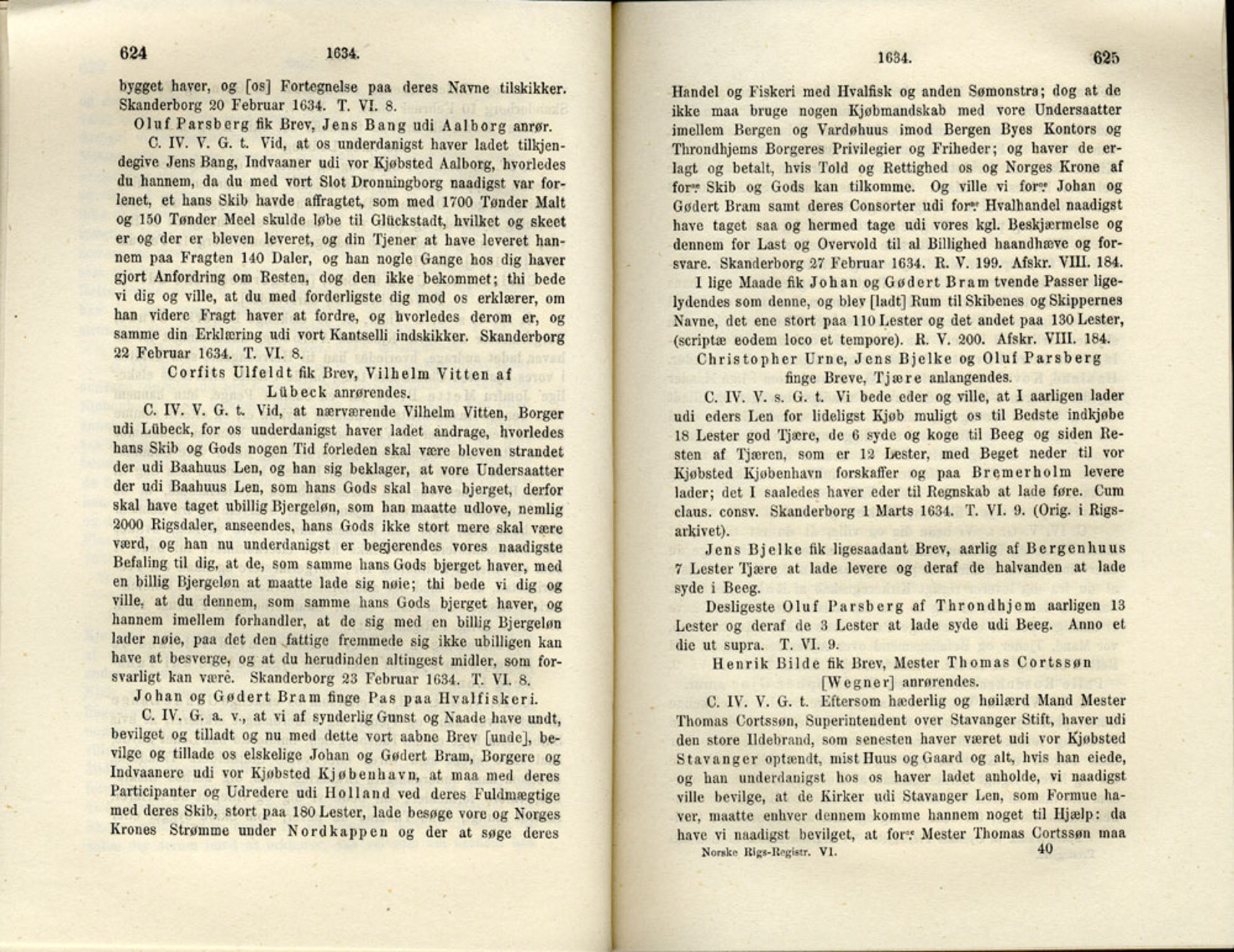 Publikasjoner utgitt av Det Norske Historiske Kildeskriftfond, PUBL/-/-/-: Norske Rigs-Registranter, bind 6, 1628-1634, p. 624-625