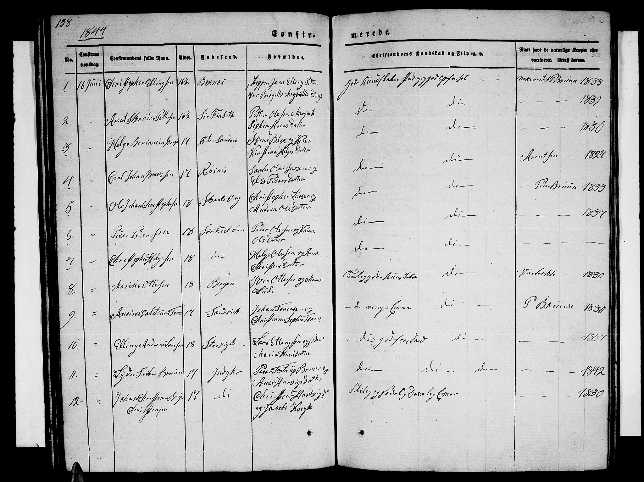 Ministerialprotokoller, klokkerbøker og fødselsregistre - Nordland, SAT/A-1459/805/L0106: Parish register (copy) no. 805C02, 1841-1861, p. 158