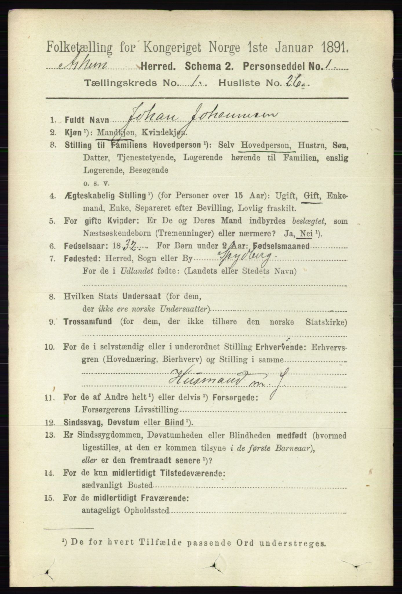 RA, 1891 census for 0124 Askim, 1891, p. 223