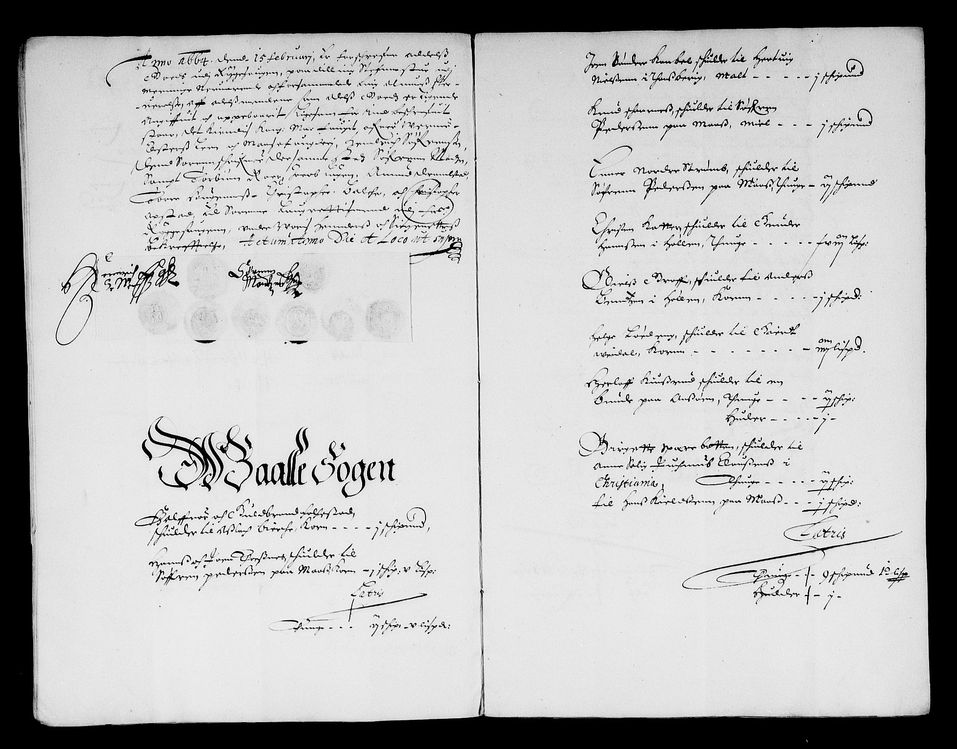 Rentekammeret inntil 1814, Reviderte regnskaper, Stiftamtstueregnskaper, Landkommissariatet på Akershus og Akershus stiftamt, AV/RA-EA-5869/R/Ra/L0024: Landkommissariatet på Akershus, 1664