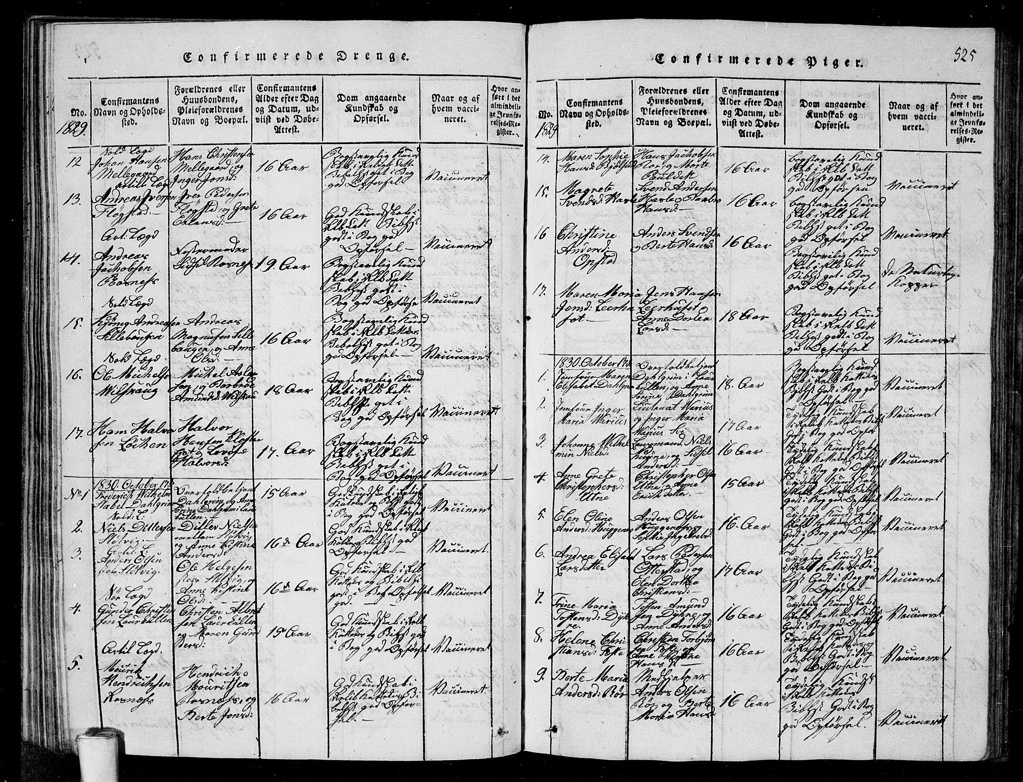 Rygge prestekontor Kirkebøker, SAO/A-10084b/G/Ga/L0001: Parish register (copy) no. 1, 1814-1871, p. 524-525