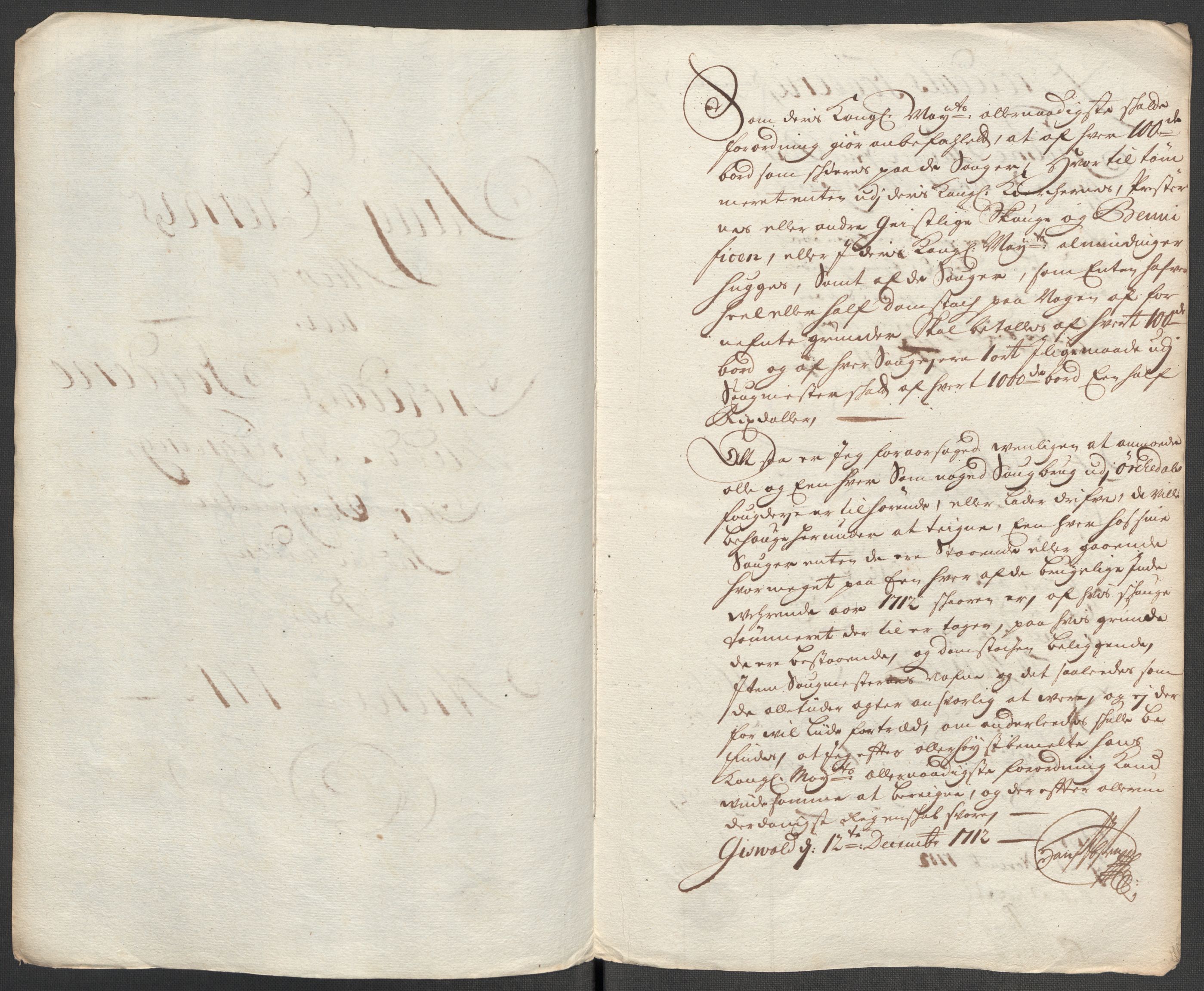 Rentekammeret inntil 1814, Reviderte regnskaper, Fogderegnskap, AV/RA-EA-4092/R60/L3963: Fogderegnskap Orkdal og Gauldal, 1712, p. 125