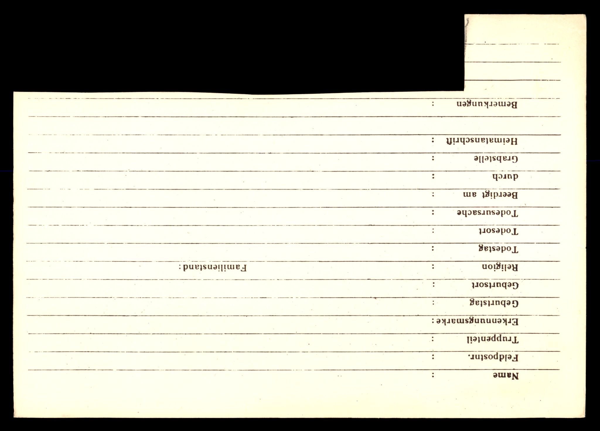 Distriktskontoret for krigsgraver, SAT/A-5030/E/L0005: Kasett/kartotek over falne Britiske og tyske solater, samt andre nasjoners krigsgraver, 1945, p. 1742