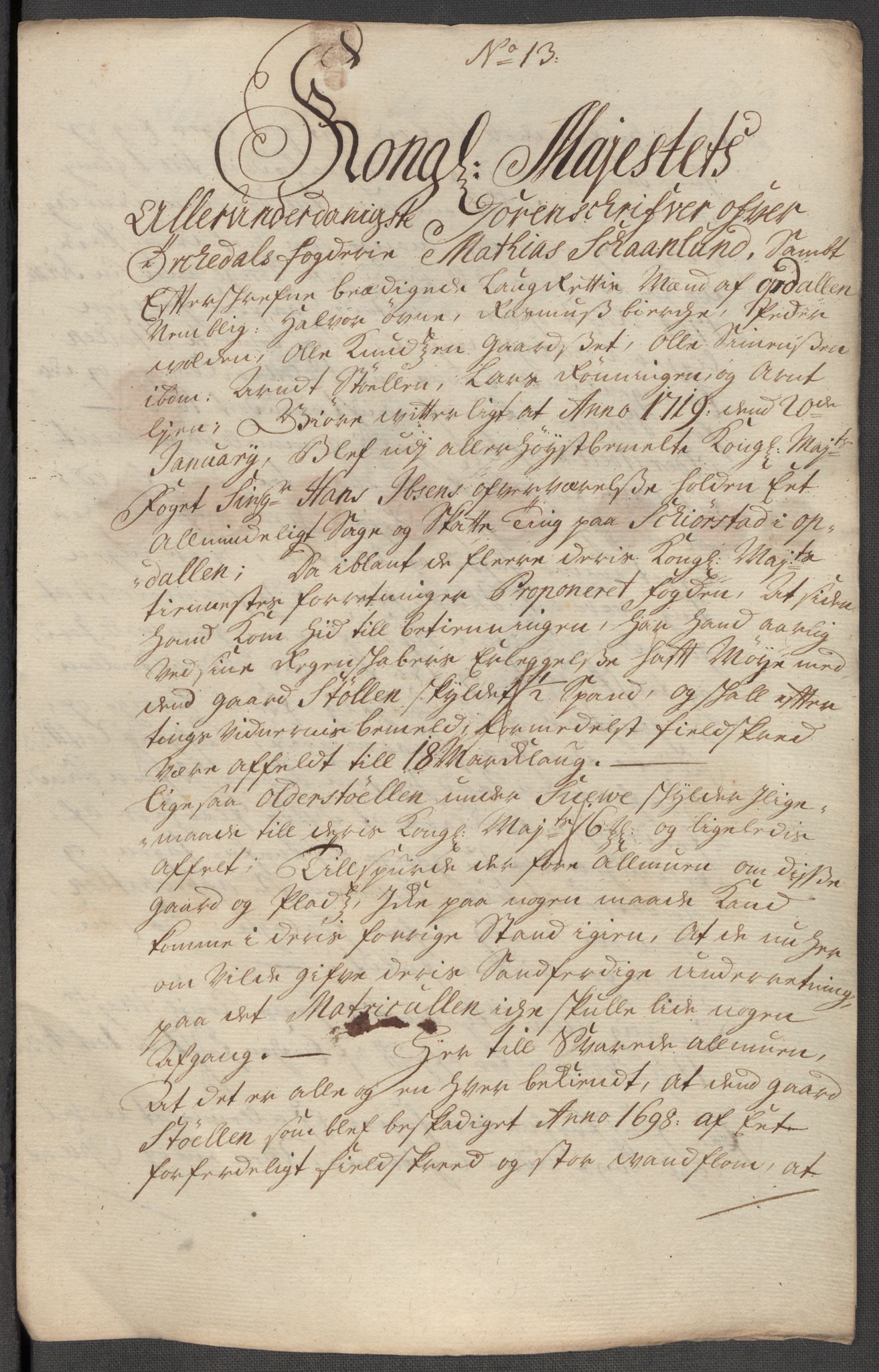 Rentekammeret inntil 1814, Reviderte regnskaper, Fogderegnskap, AV/RA-EA-4092/R60/L3972: Fogderegnskap Orkdal og Gauldal, 1718, p. 234