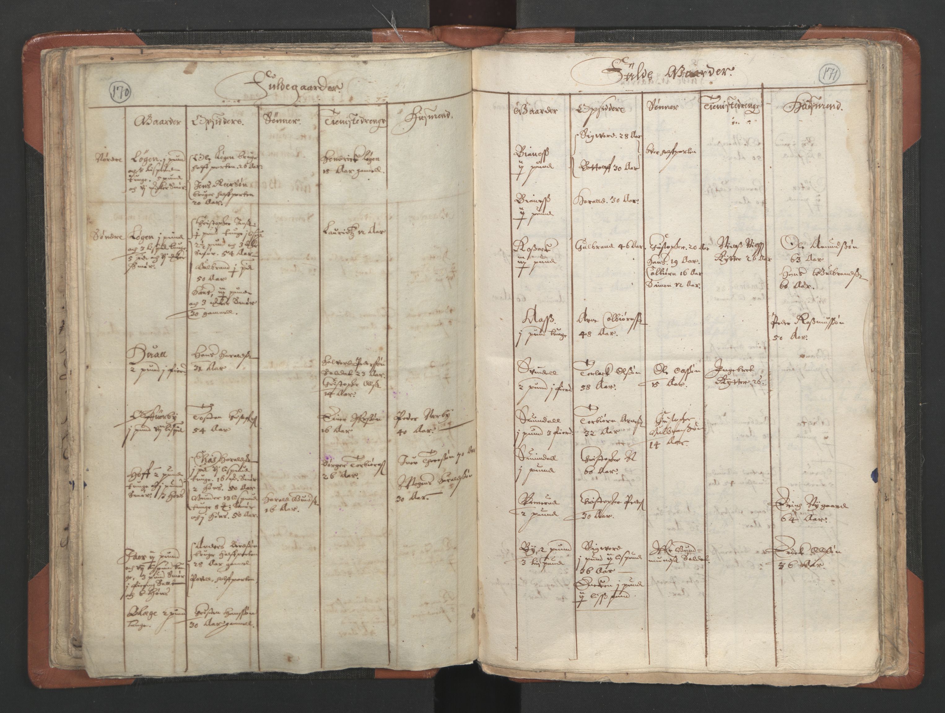 RA, Vicar's Census 1664-1666, no. 3: Nedre Romerike deanery, 1664-1666, p. 170-171