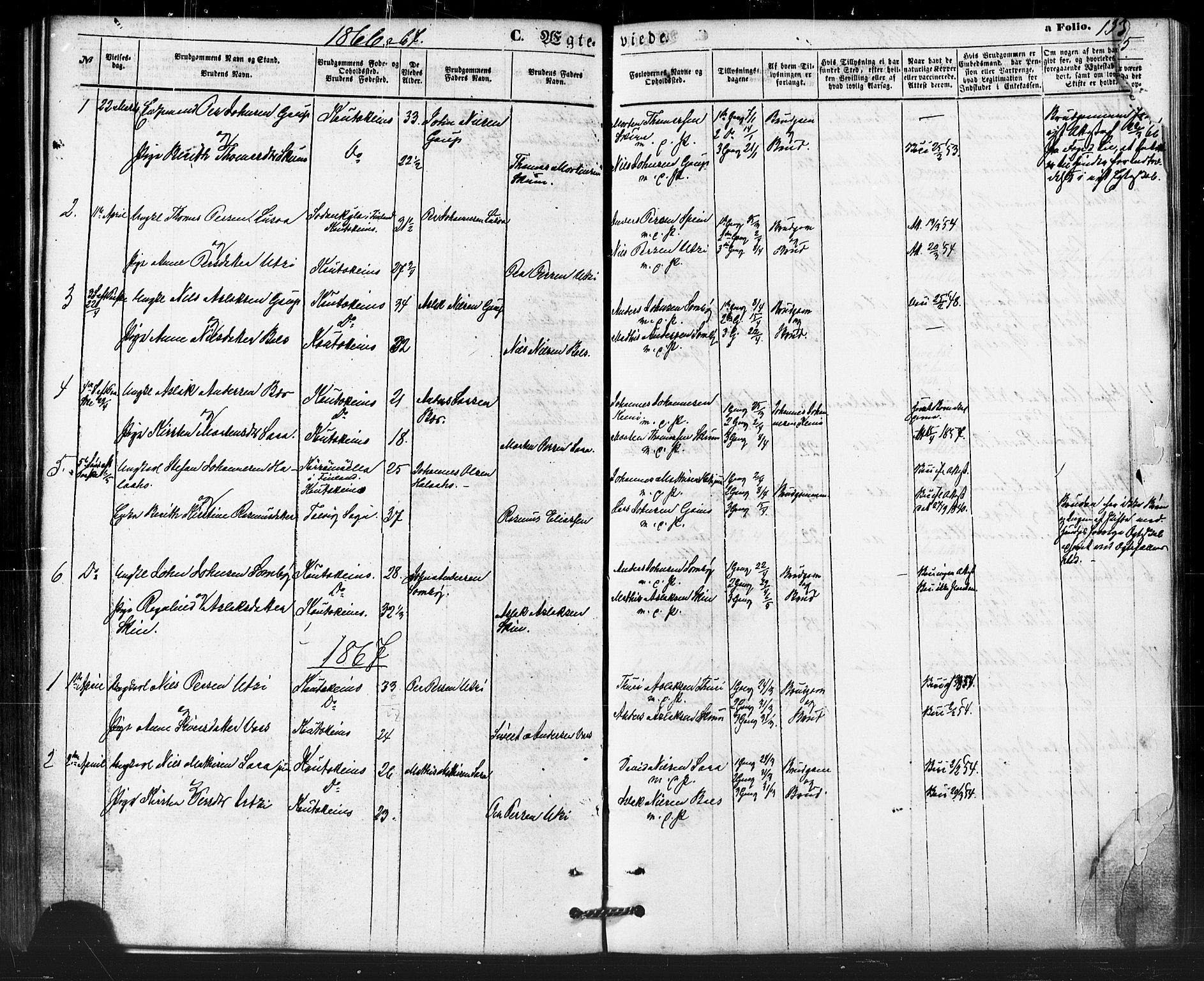 Kautokeino sokneprestembete, AV/SATØ-S-1340/H/Ha/L0003.kirke: Parish register (official) no. 3, 1862-1879, p. 133