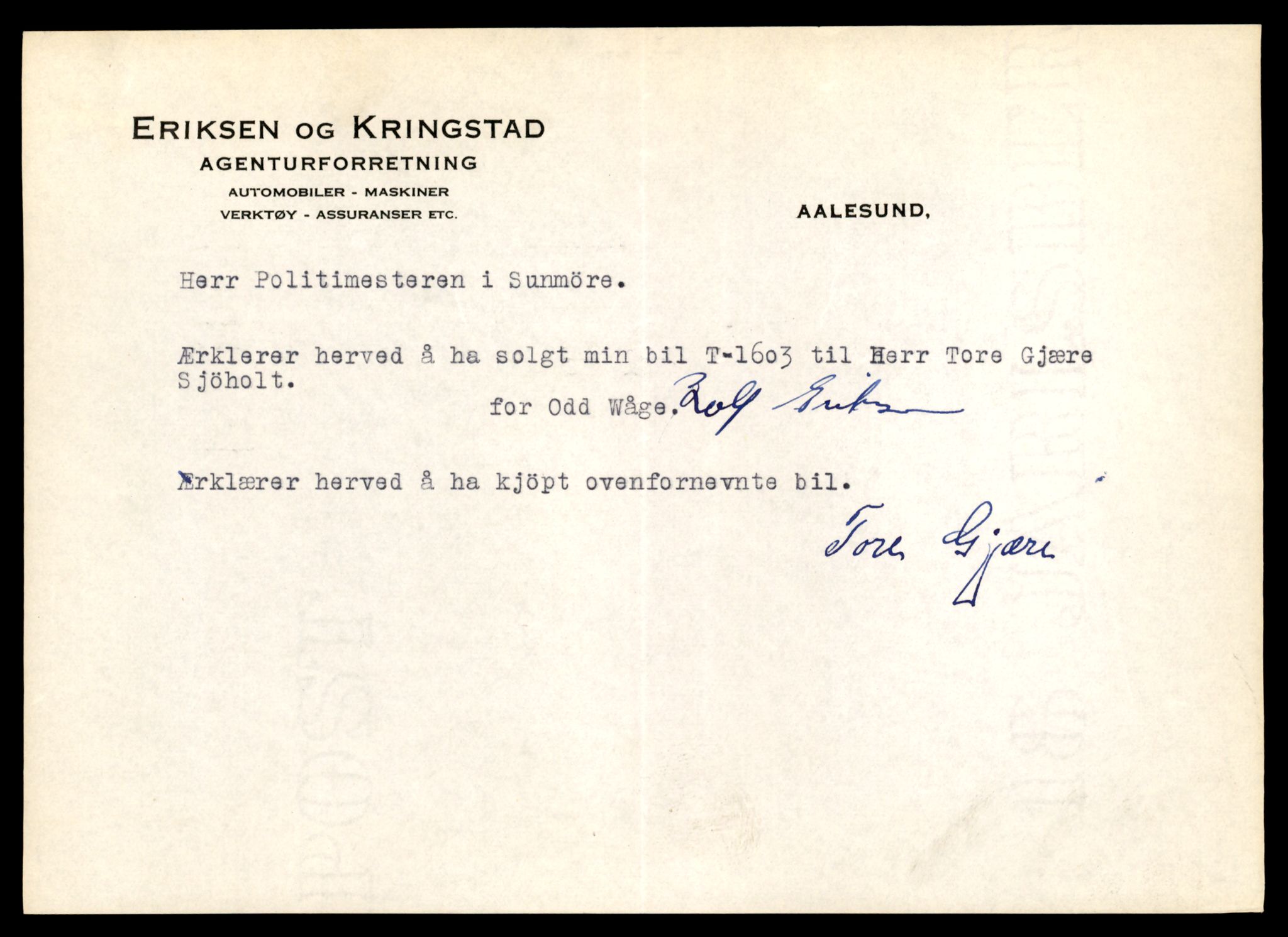 Møre og Romsdal vegkontor - Ålesund trafikkstasjon, AV/SAT-A-4099/F/Fe/L0045: Registreringskort for kjøretøy T 14320 - T 14444, 1927-1998, p. 1907