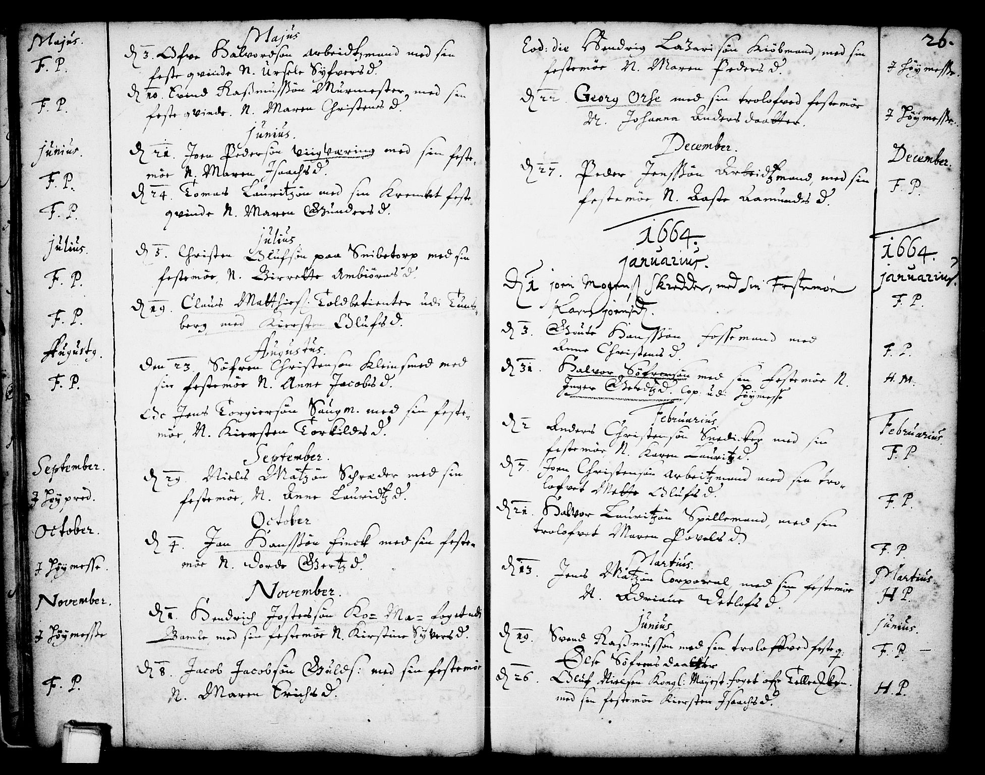Skien kirkebøker, AV/SAKO-A-302/F/Fa/L0001: Parish register (official) no. 1, 1659-1679, p. 26