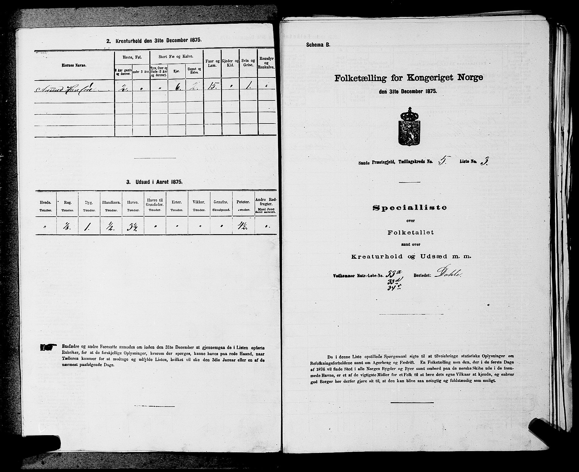 SAKO, 1875 census for 0822P Sauherad, 1875, p. 544