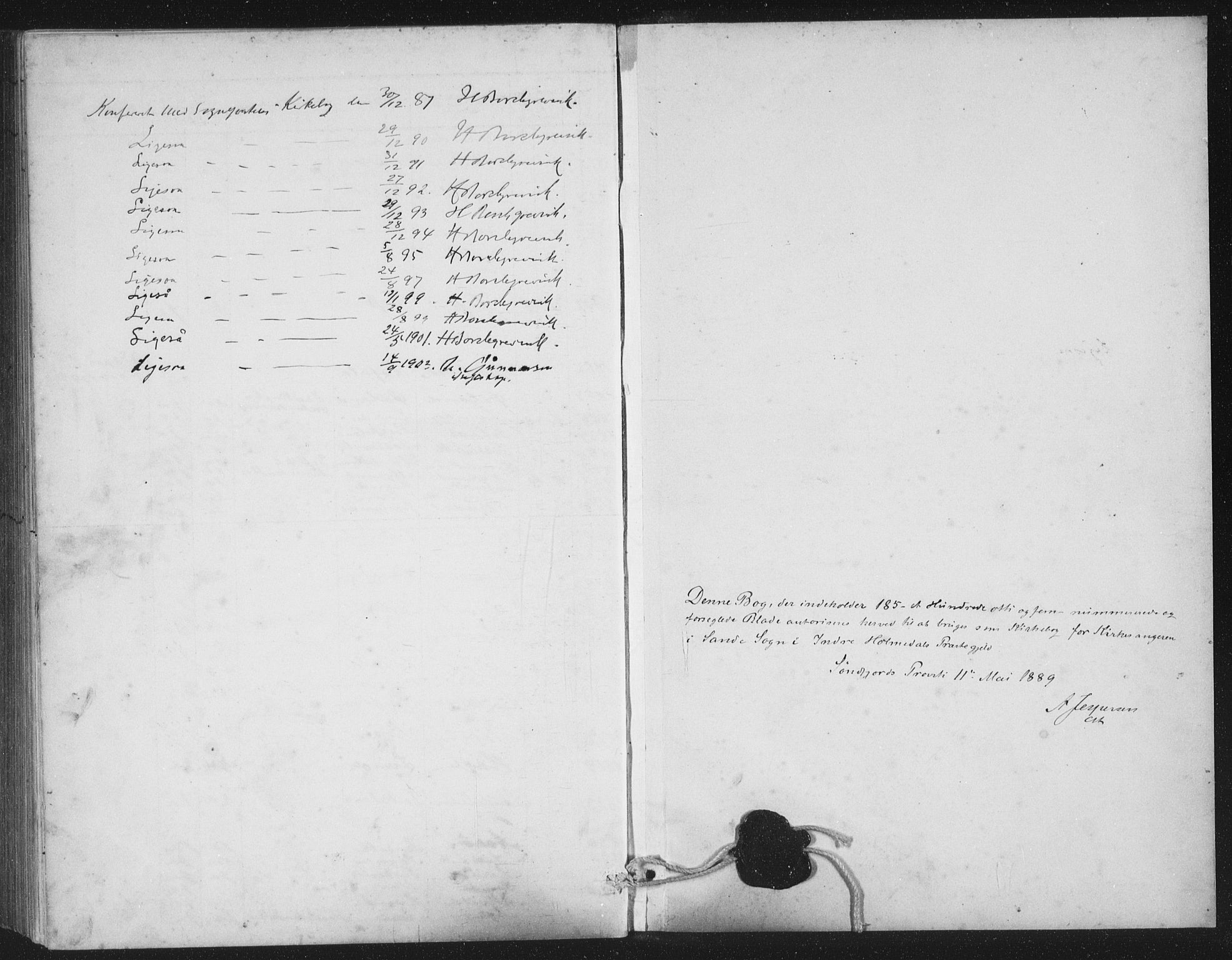 Gaular sokneprestembete, SAB/A-80001/H/Hab: Parish register (copy) no. A 4, 1889-1912