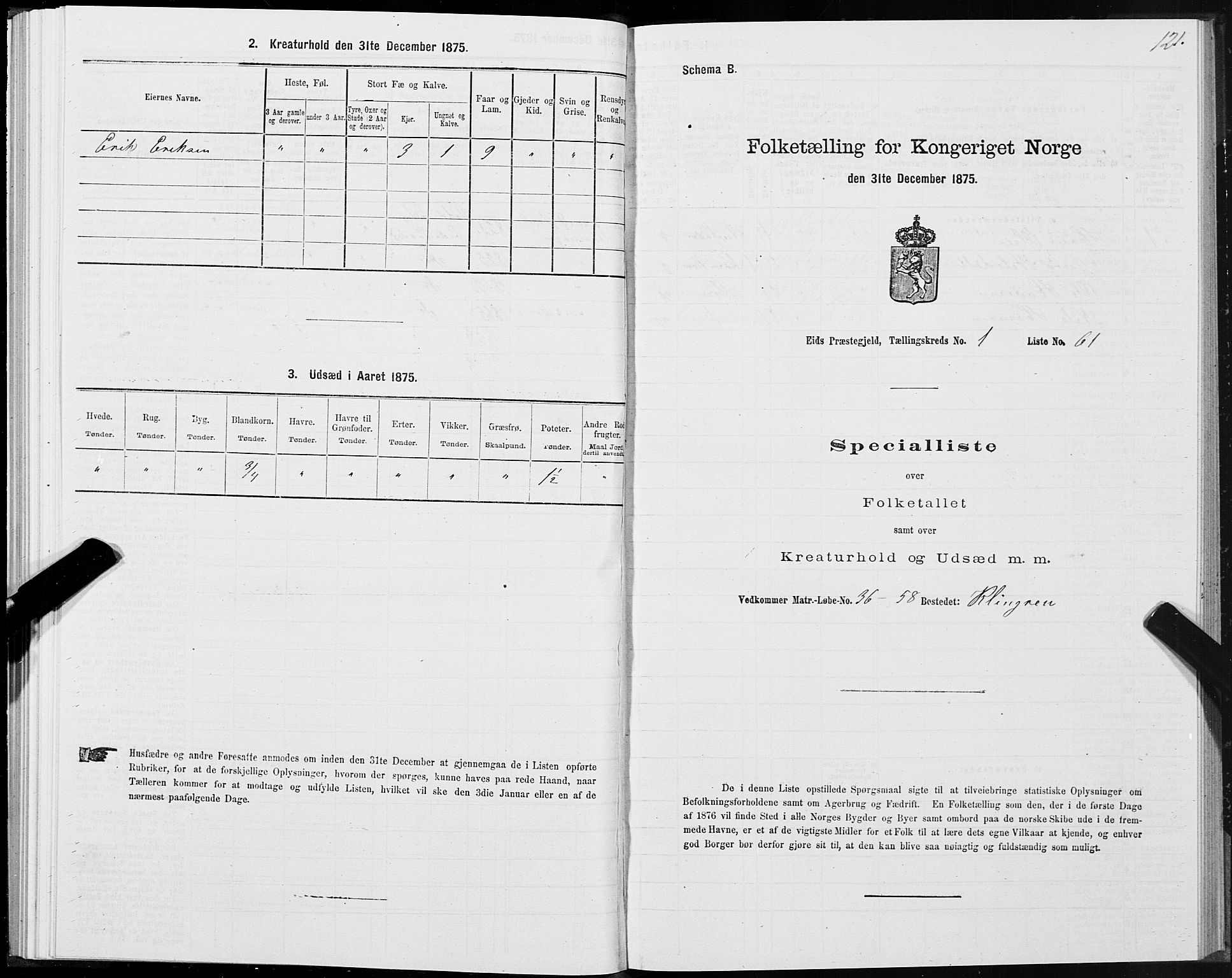 SAT, 1875 census for 1538P Eid, 1875, p. 1121