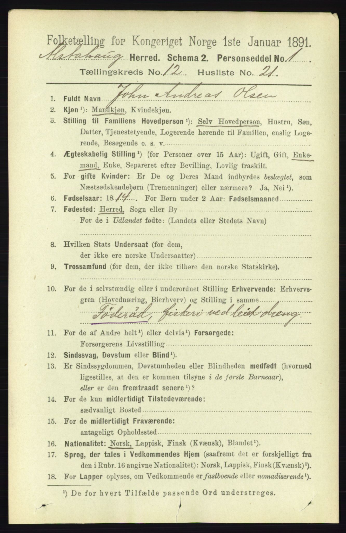 RA, 1891 census for 1820 Alstahaug, 1891, p. 4403