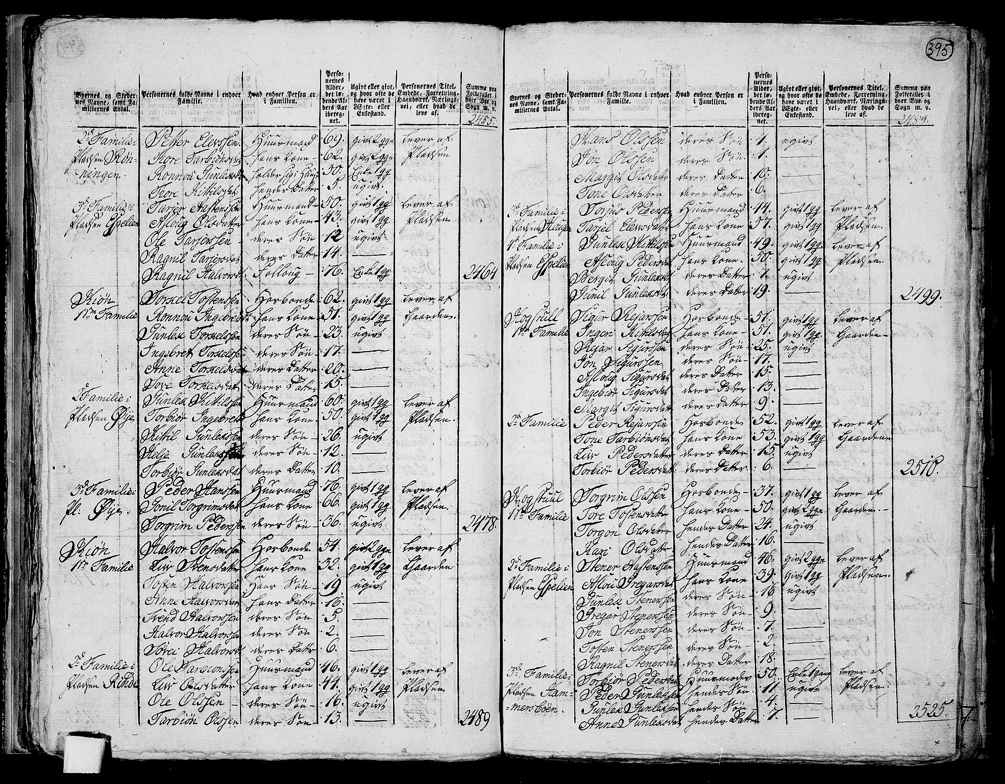 RA, 1801 census for 0827P Hjartdal, 1801, p. 394b-395a