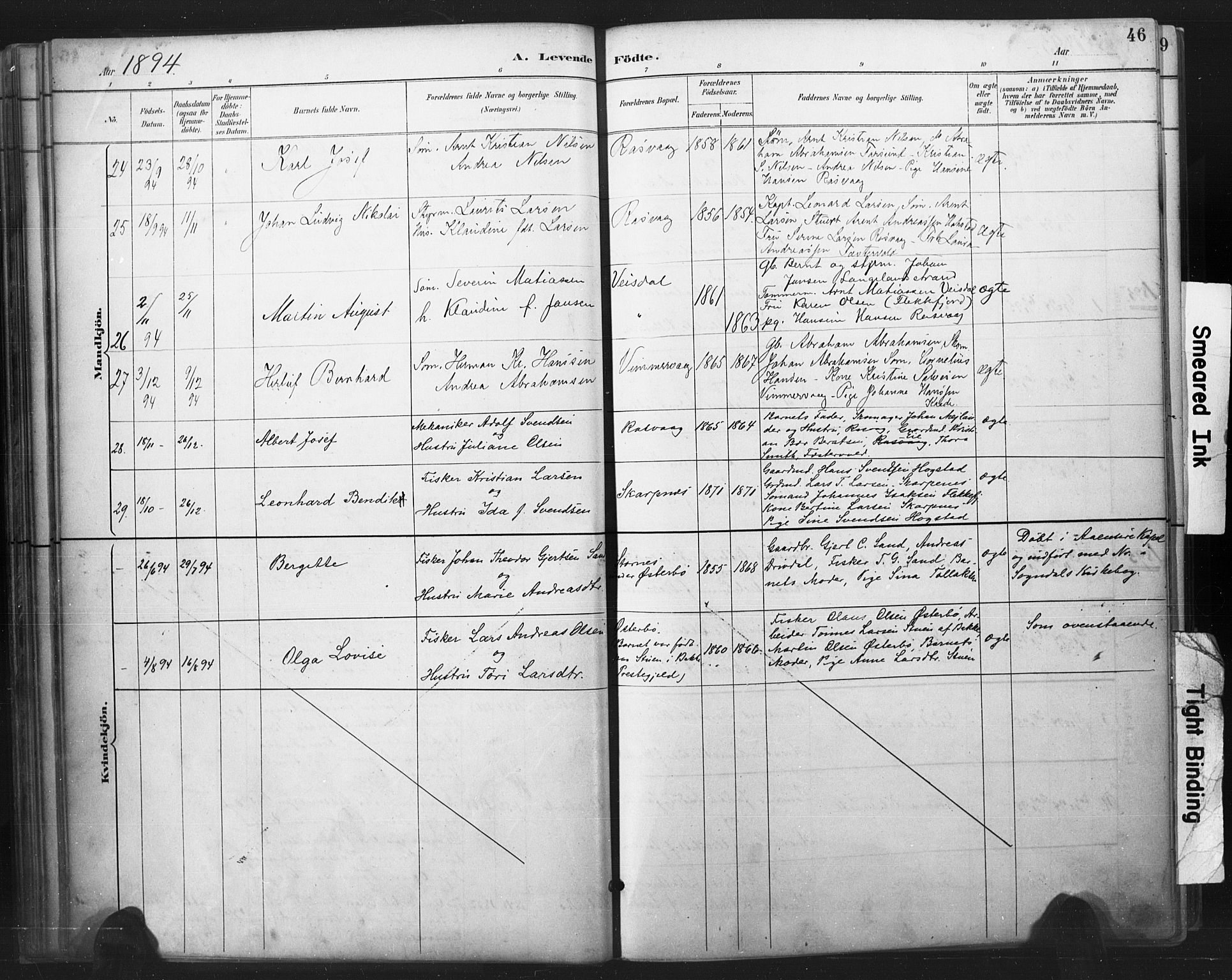 Flekkefjord sokneprestkontor, AV/SAK-1111-0012/F/Fa/Fab/L0006: Parish register (official) no. A 6, 1886-1901, p. 46