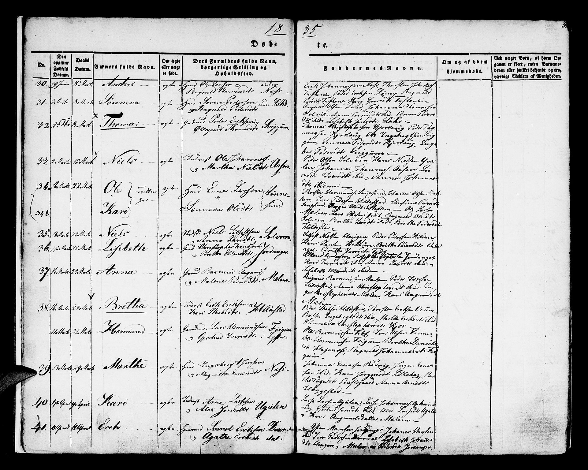 Hafslo sokneprestembete, SAB/A-80301/H/Haa/Haaa/L0005: Parish register (official) no. A 5, 1834-1852, p. 3