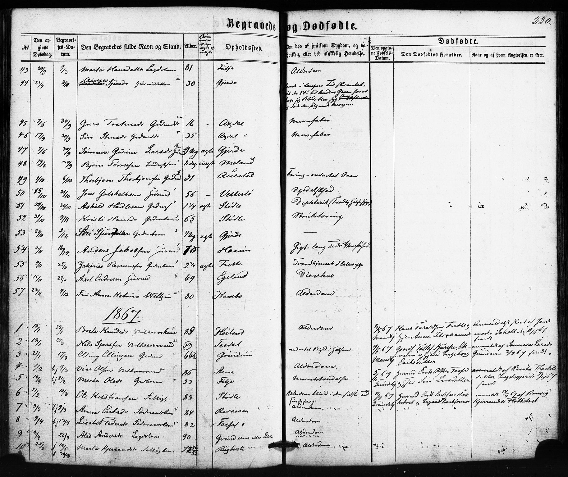 Etne sokneprestembete, AV/SAB-A-75001/H/Haa: Parish register (official) no. A 9, 1862-1878, p. 230