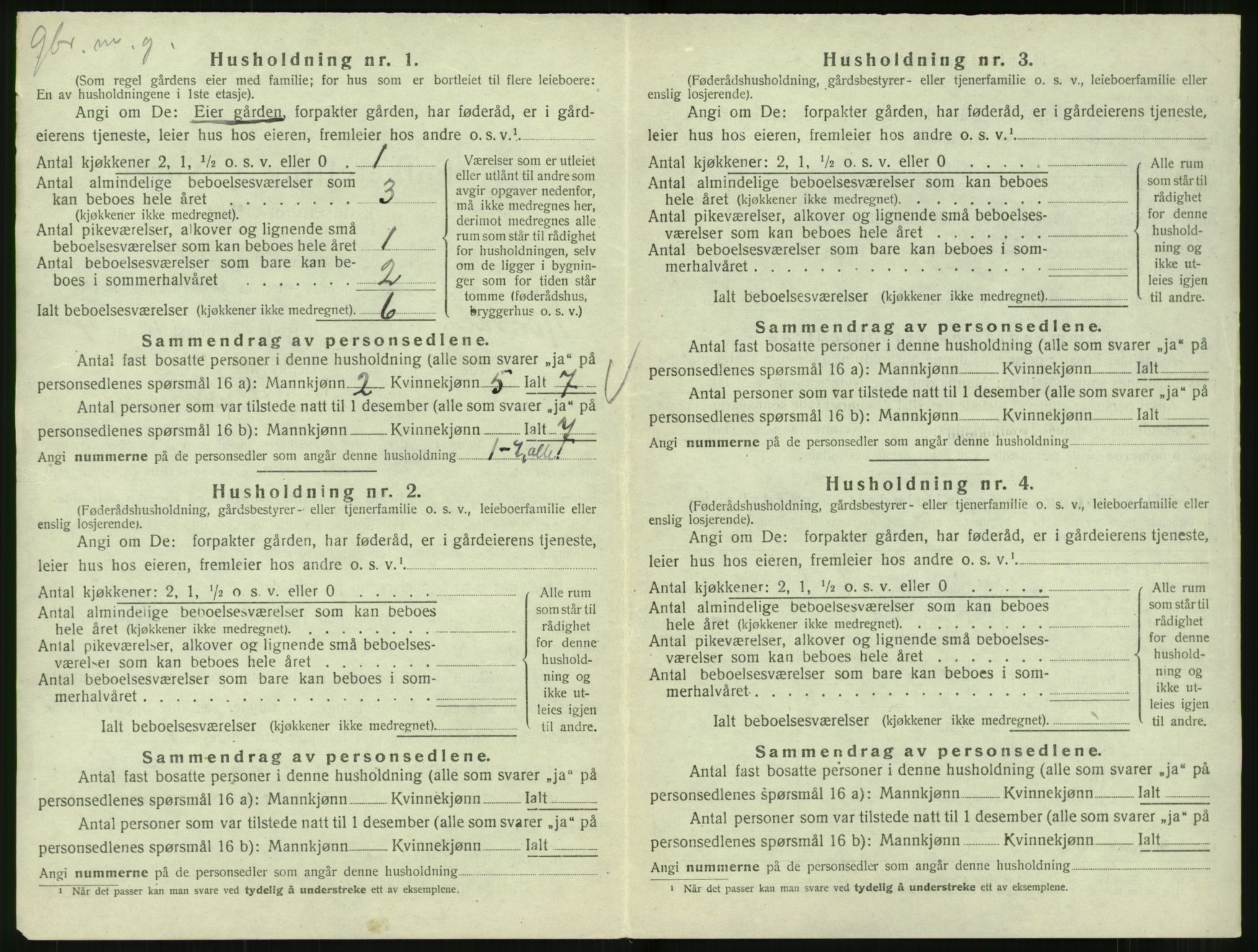 SAT, 1920 census for Norddal, 1920, p. 318