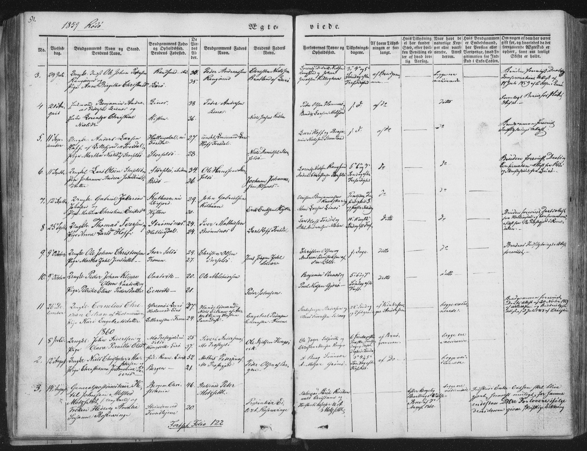 Ministerialprotokoller, klokkerbøker og fødselsregistre - Nordland, SAT/A-1459/841/L0604: Parish register (official) no. 841A09 /1, 1845-1862, p. 91