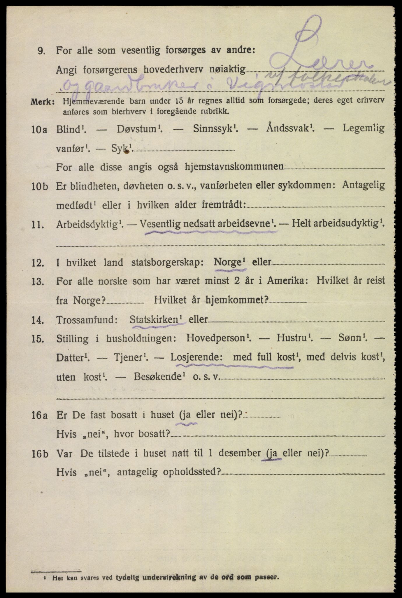 SAK, 1920 census for Vigmostad, 1920, p. 814