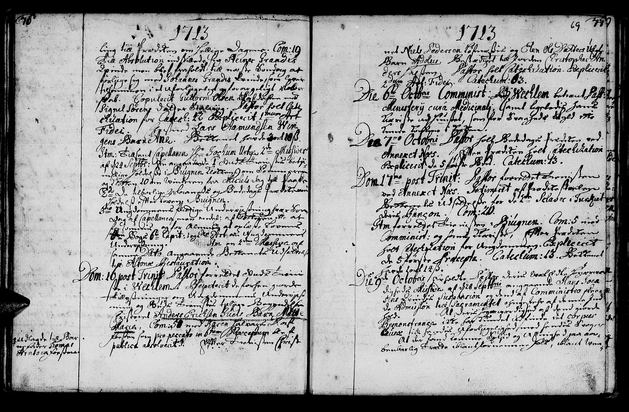 Ministerialprotokoller, klokkerbøker og fødselsregistre - Sør-Trøndelag, AV/SAT-A-1456/659/L0731: Parish register (official) no. 659A01, 1709-1731, p. 68-69