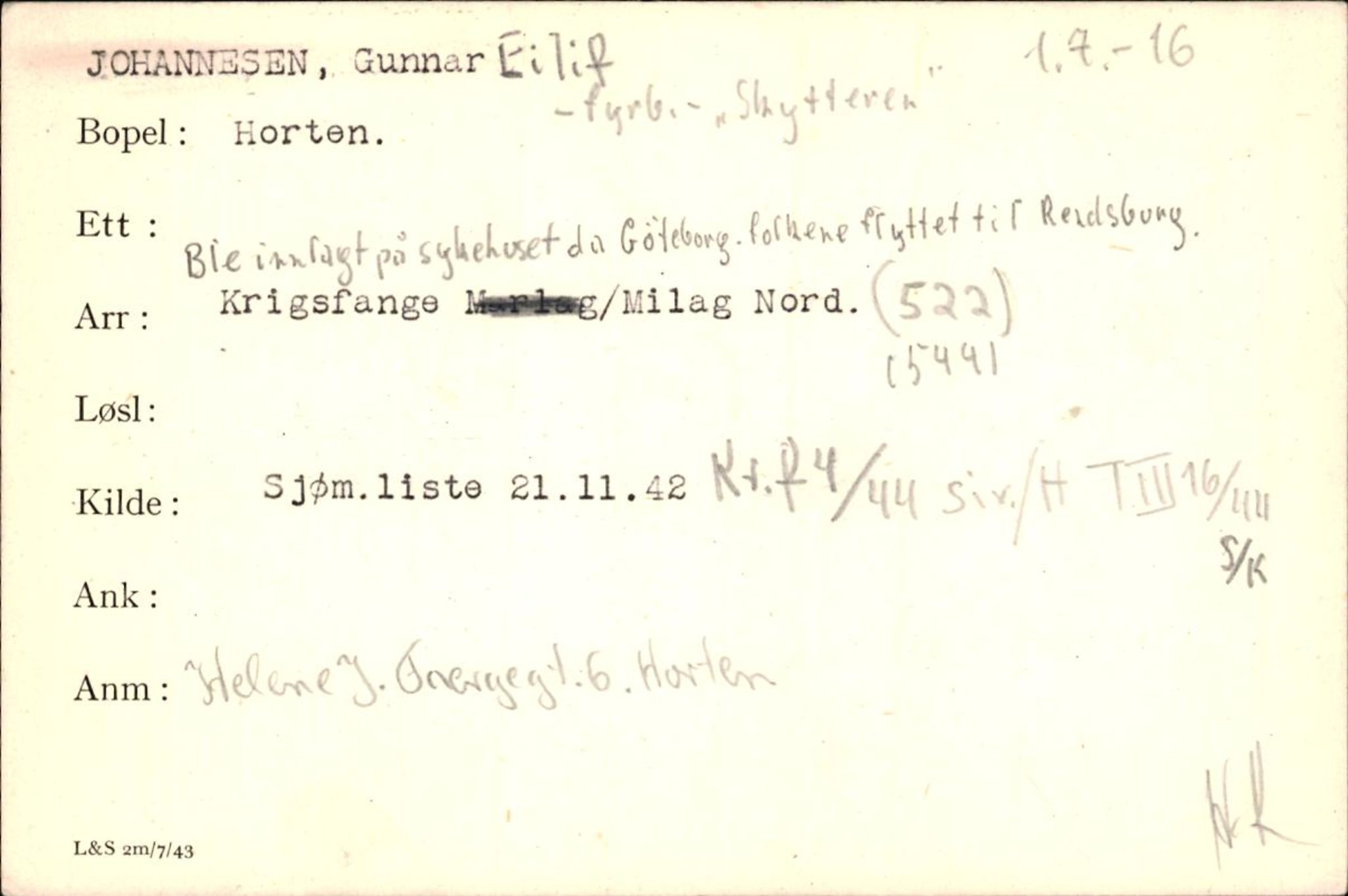 Forsvaret, Forsvarets krigshistoriske avdeling, AV/RA-RAFA-2017/Y/Yf/L0200: II-C-11-2102  -  Norske krigsfanger i Tyskland, 1940-1945, p. 521