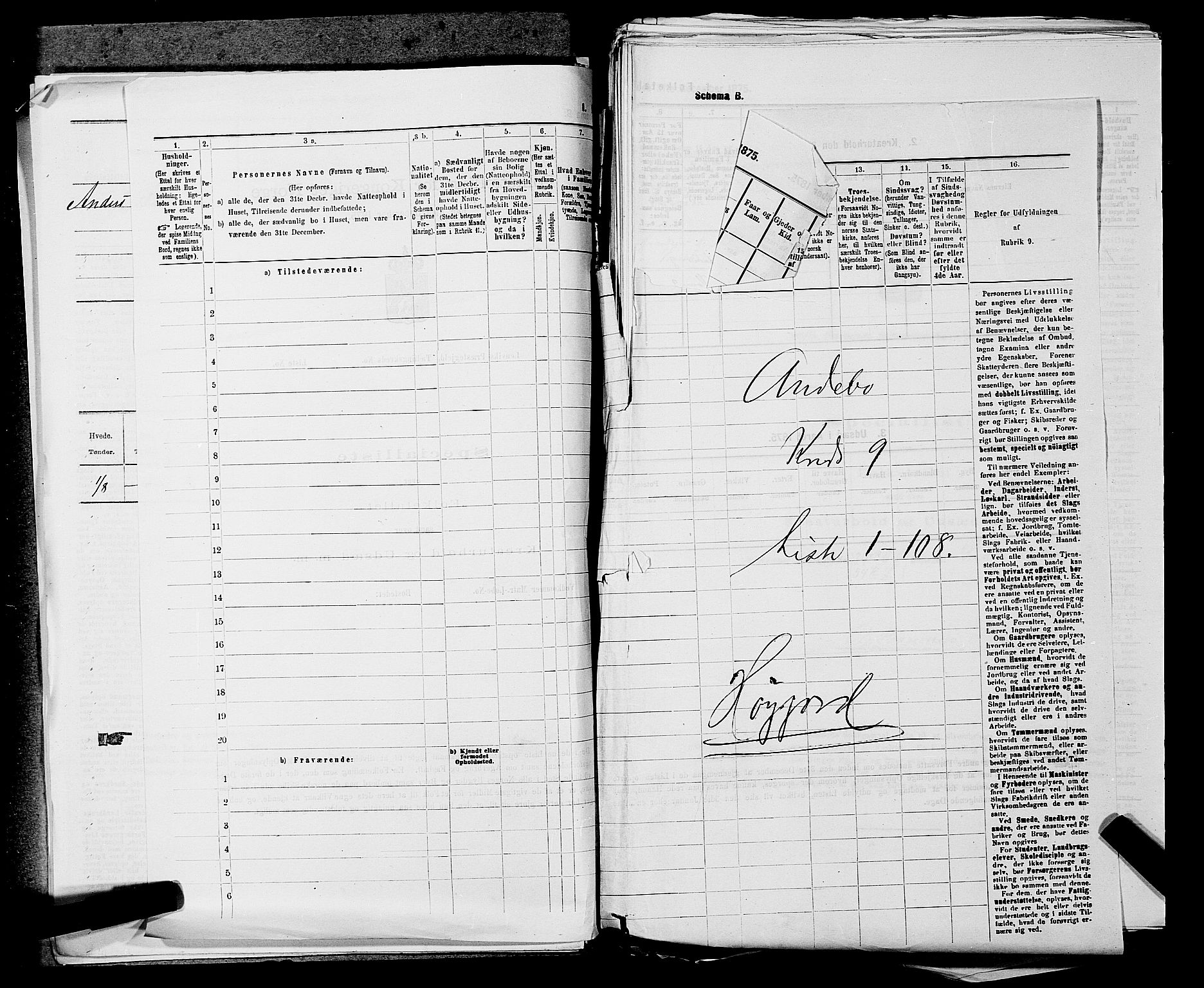 SAKO, 1875 census for 0719P Andebu, 1875, p. 850