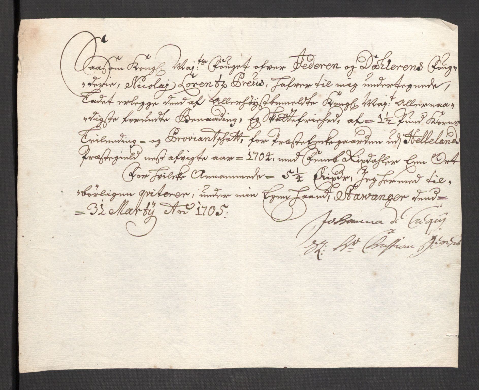 Rentekammeret inntil 1814, Reviderte regnskaper, Fogderegnskap, AV/RA-EA-4092/R46/L2732: Fogderegnskap Jæren og Dalane, 1703-1704, p. 123