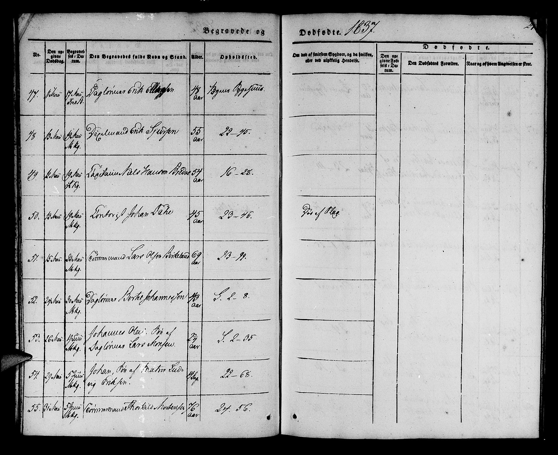 Korskirken sokneprestembete, SAB/A-76101/H/Haa/L0043: Parish register (official) no. E 1, 1834-1848, p. 24
