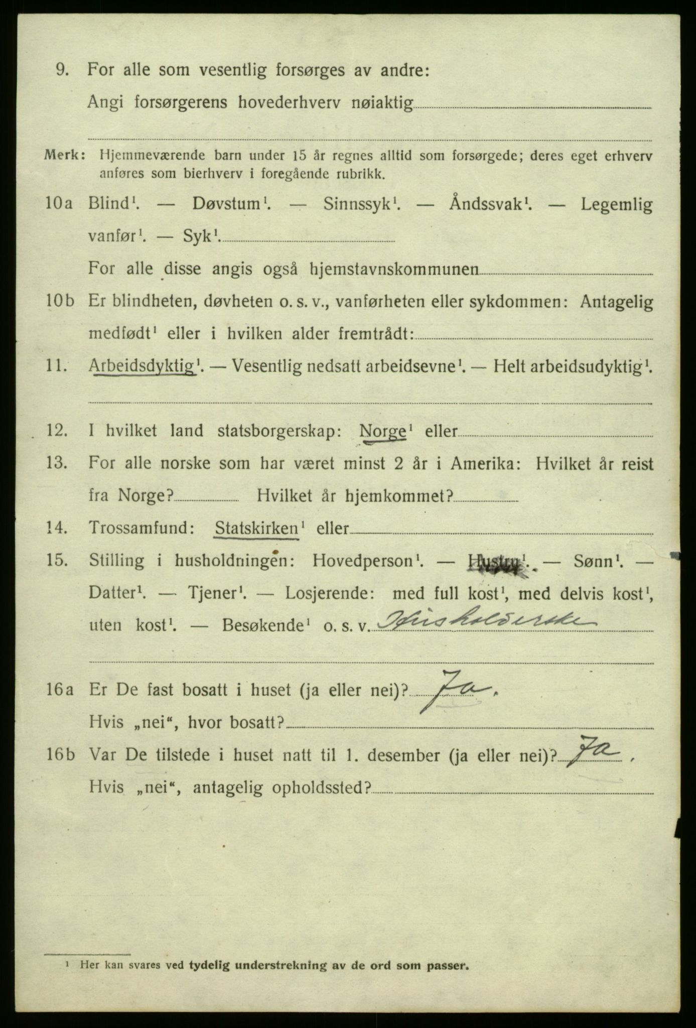 SAB, 1920 census for Hyllestad, 1920, p. 893