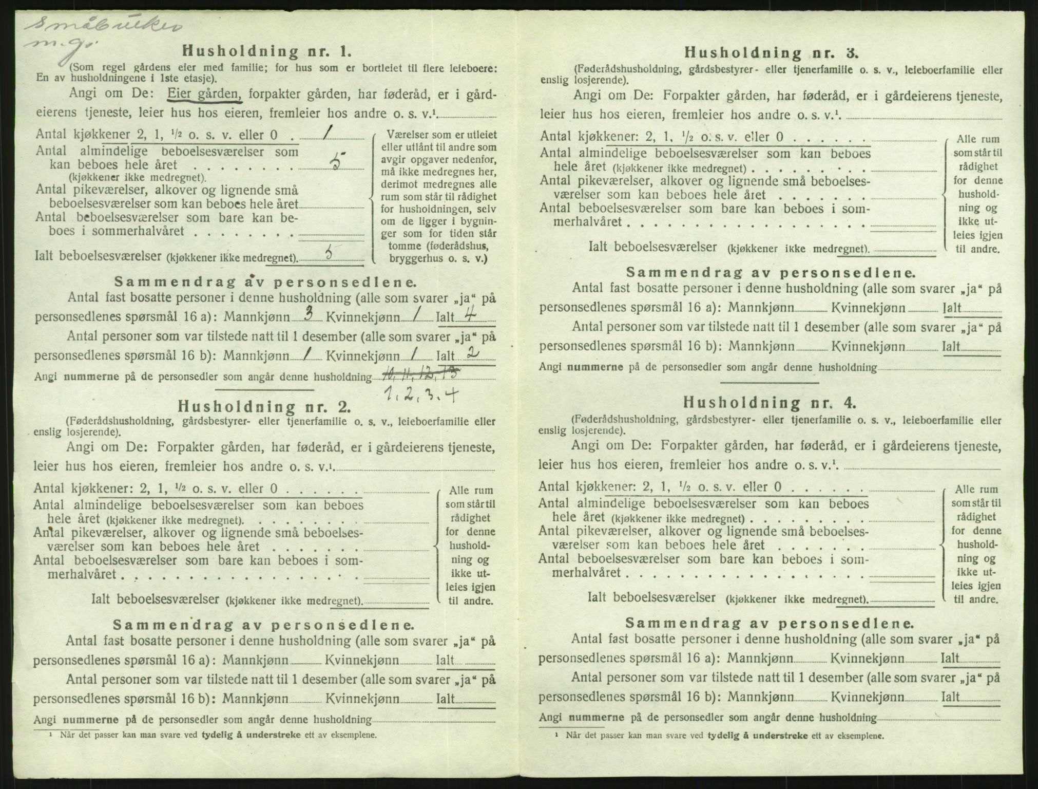 SAH, 1920 census for Øvre Rendal, 1920, p. 46